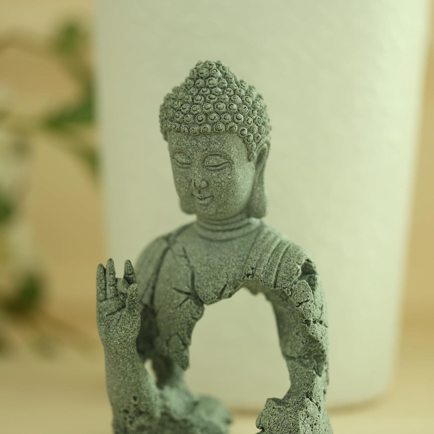 Estatua de Buda Meditativa Sdeetesamjun 12.7cm Arenisca