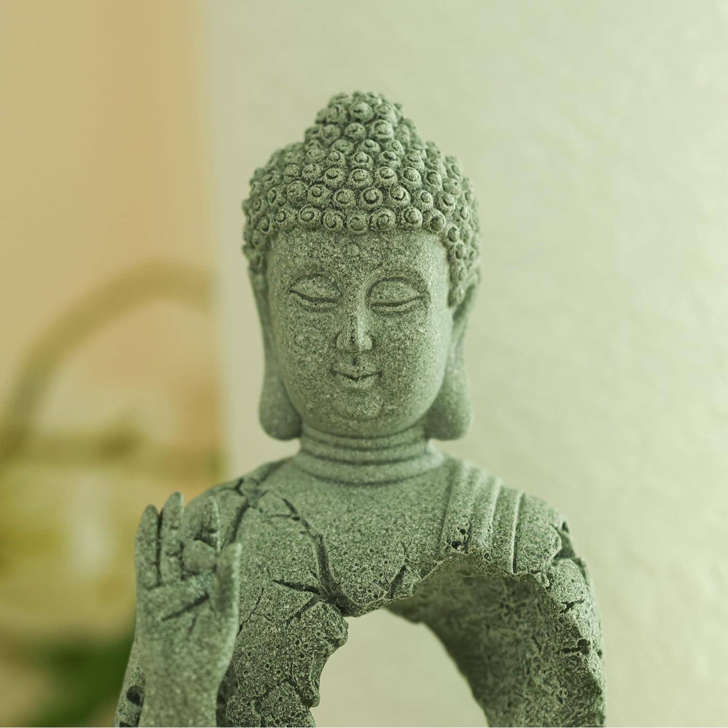 Estatua de Buda Meditativa Sdeetesamjun 12.7cm Arenisca