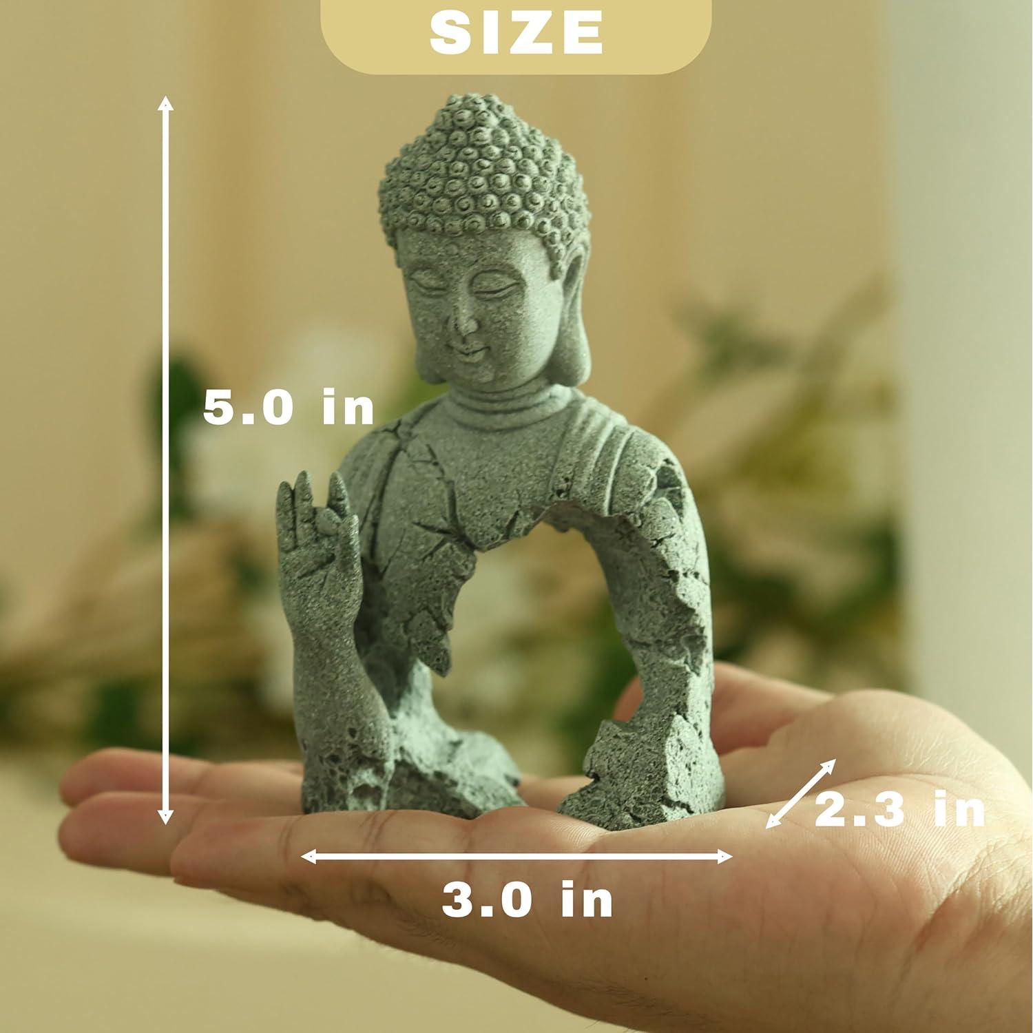 Estatua de Buda Meditativa Sdeetesamjun 12.7cm Arenisca