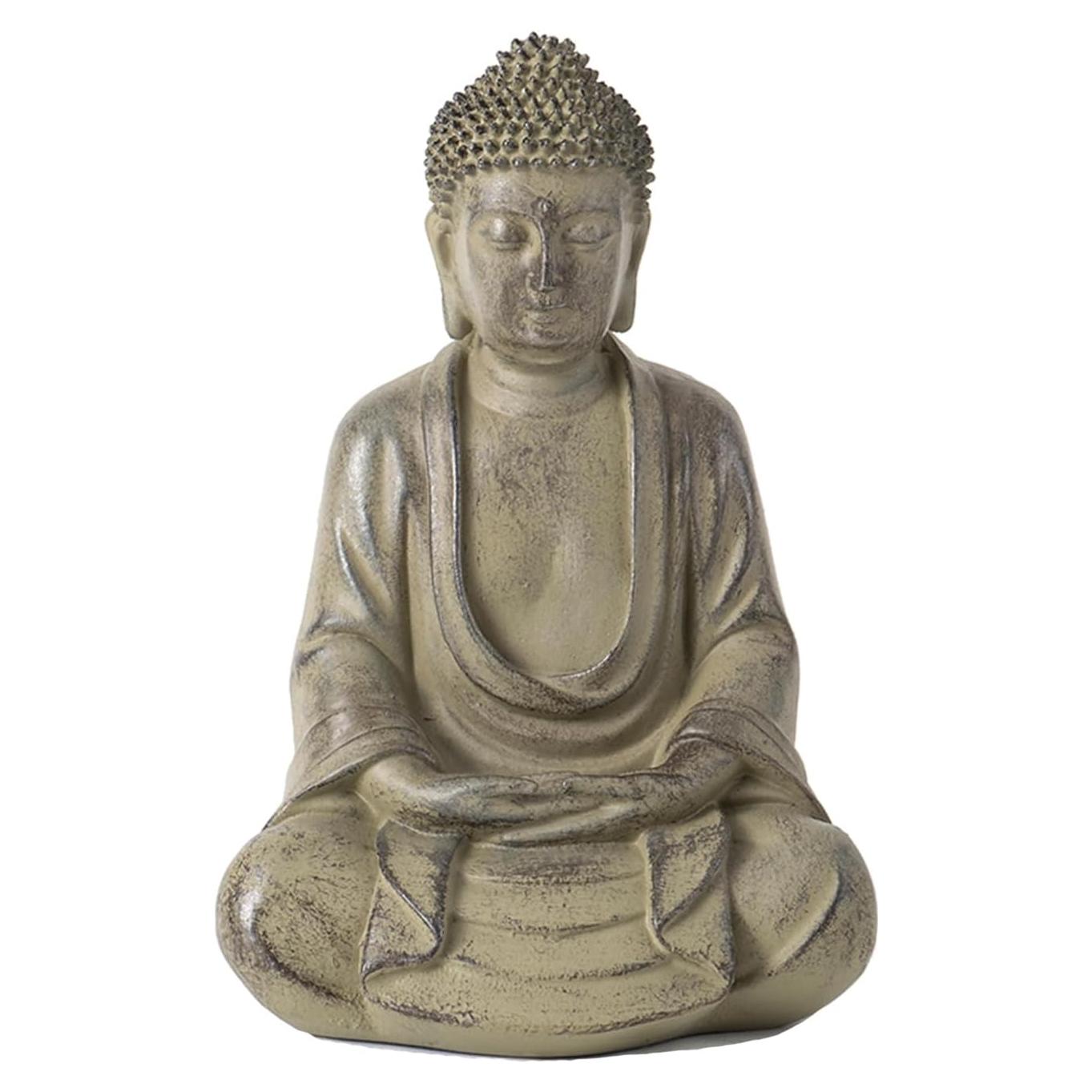 Estatua de Buda de Resina Vilead 15x10.4x8.4 cm Beige