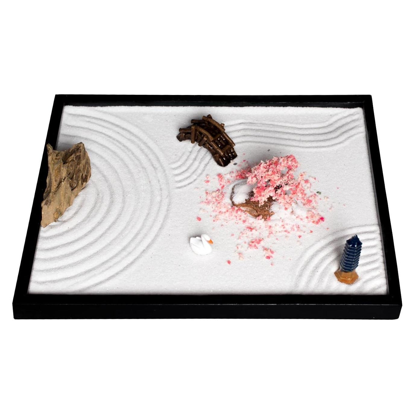 Jardín Zen ICNBUYS con Rastrillo y Base de Arena 30x24cm