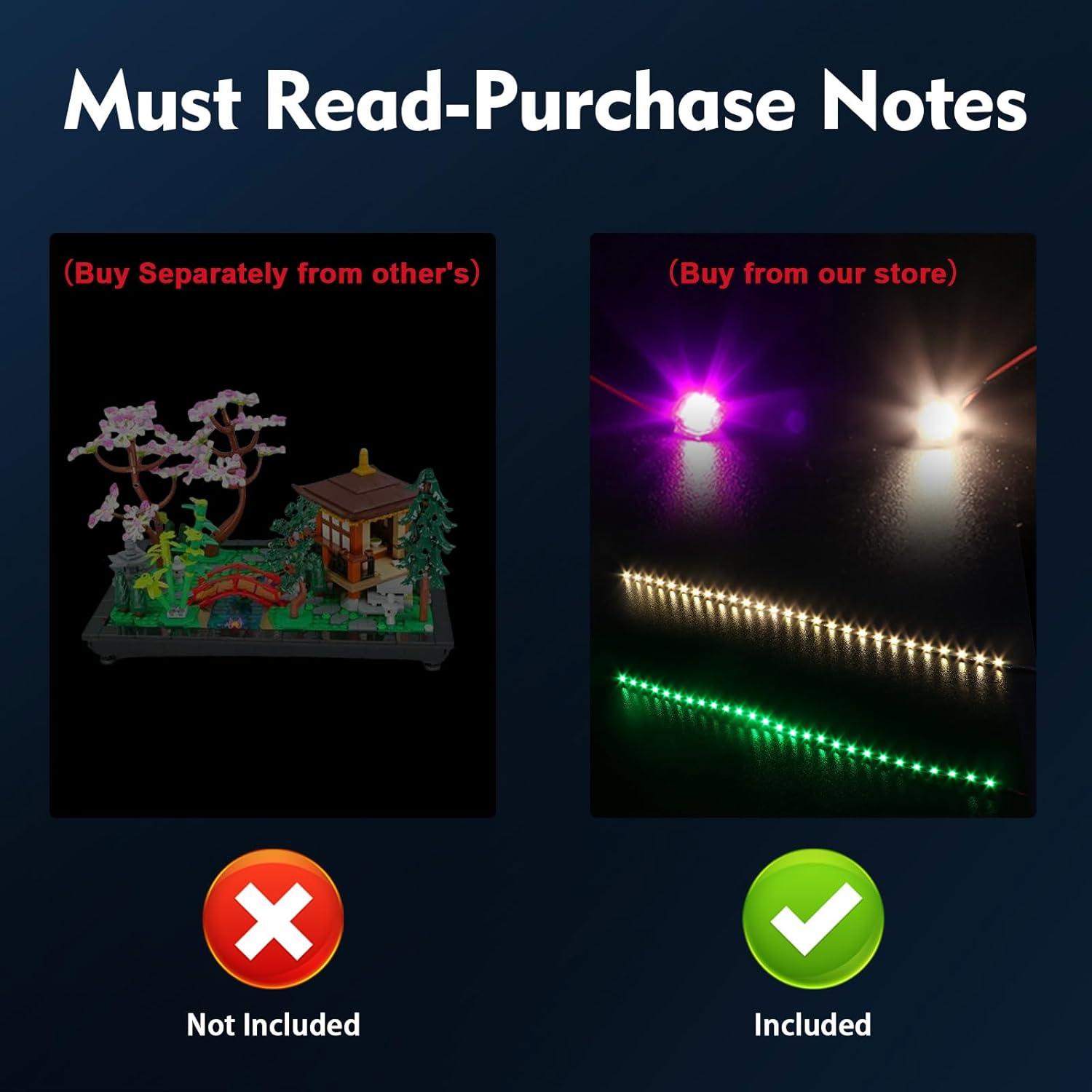 Luz LED BrickBling Compatible con Lego 10315 Jardín Zen