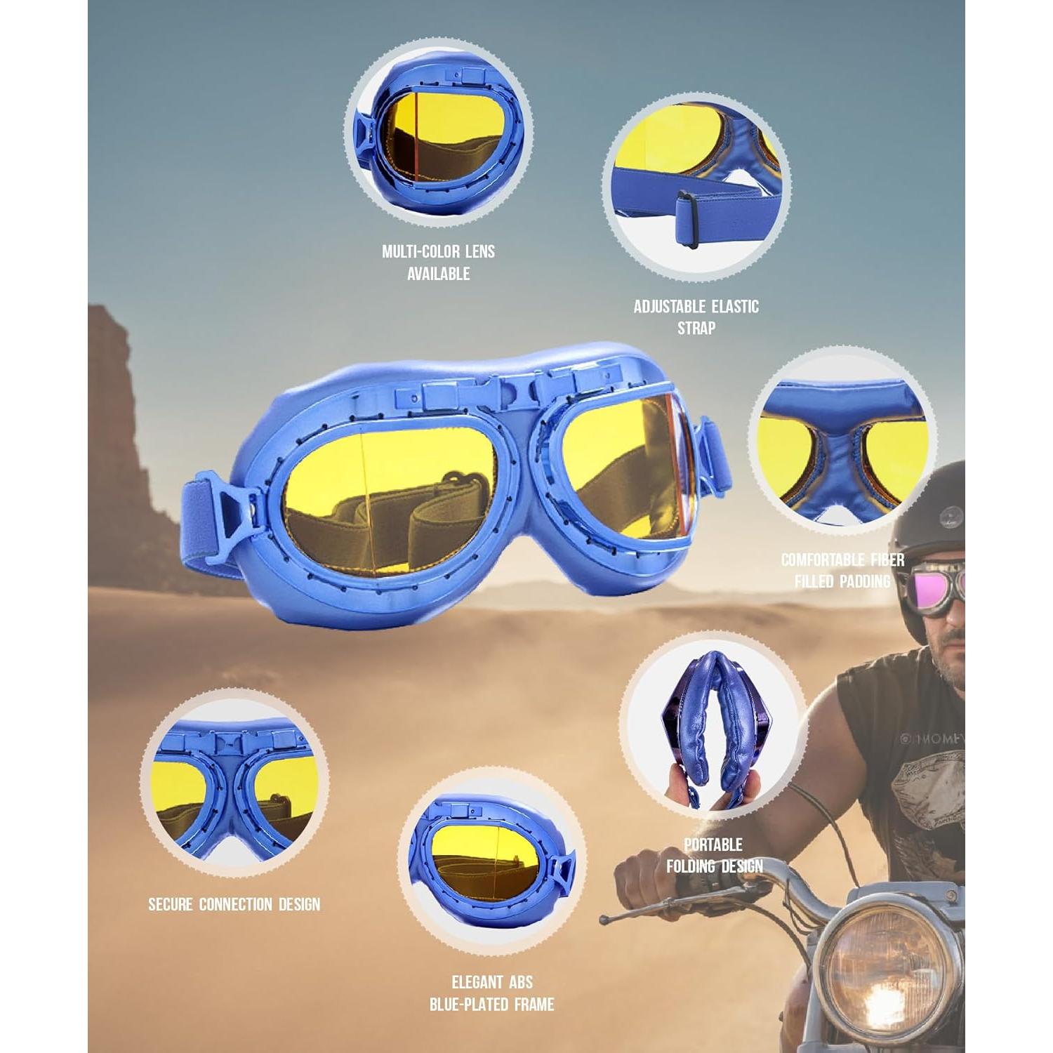 Gafas de Motocicleta CRG Sports T08 UV Protección Antivaho