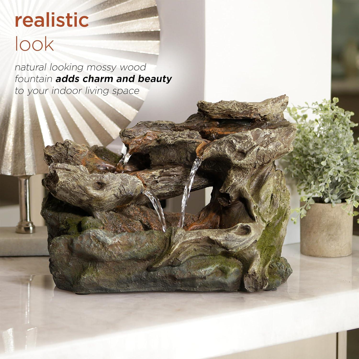 Fuente de Rocas en Cascada Alpine WIN1334 con Luces LED 25.4 cm