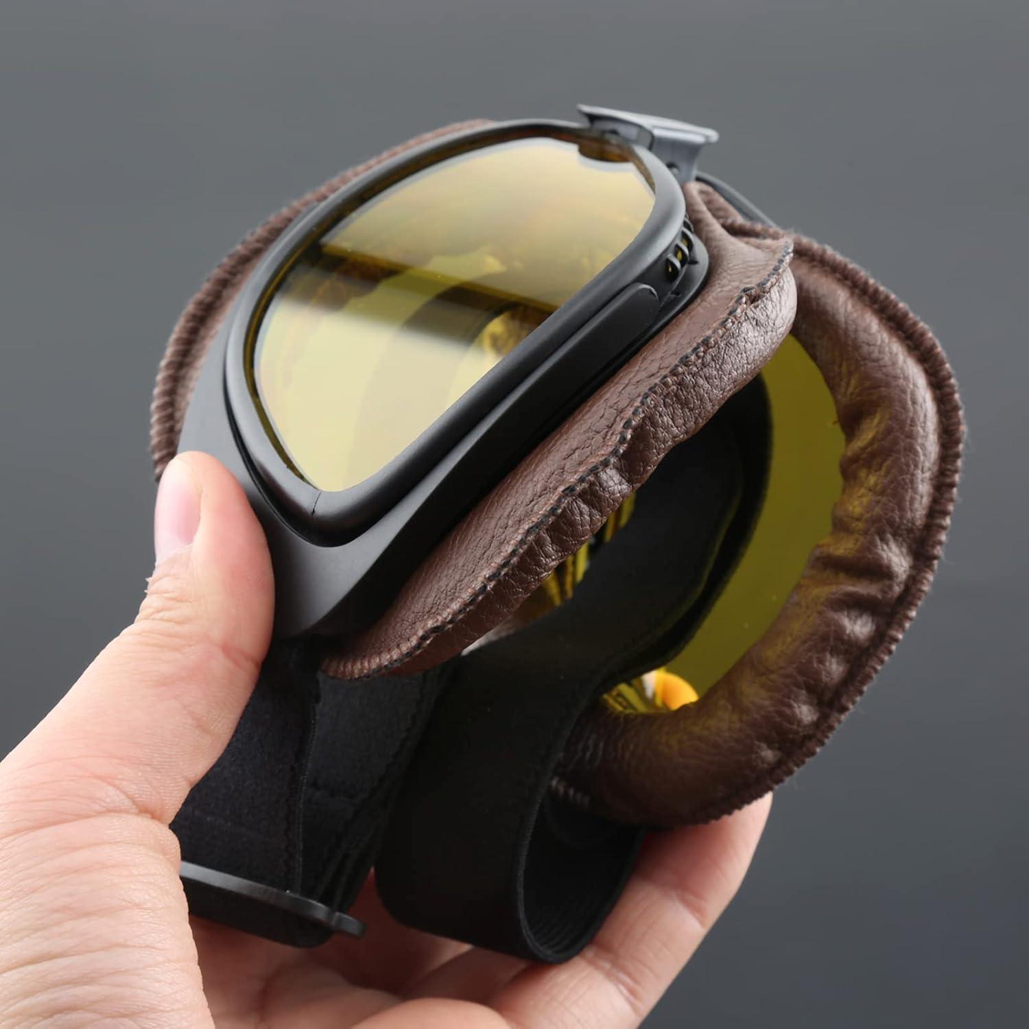 Gafas de Moto MUXSAM Vintage Antivaho para ATV y Off Road