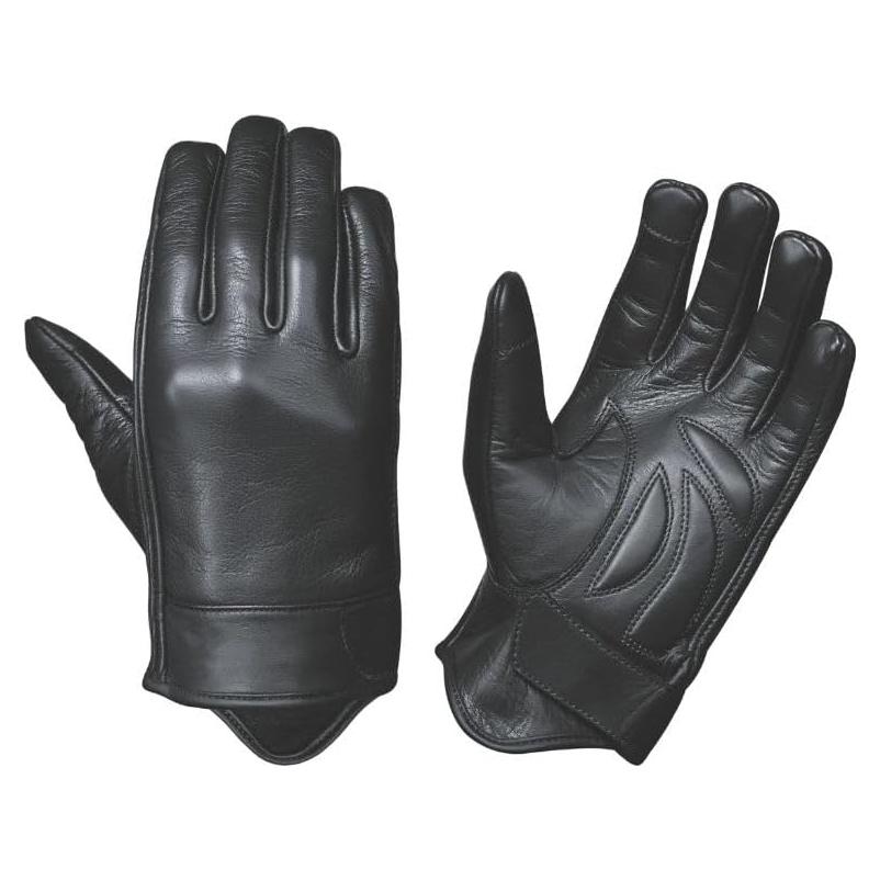 Guantes de Cuero de Piel de Vaca Unik para Motociclista - Touch Tech