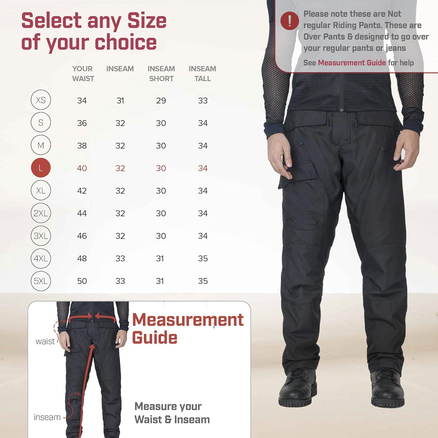 Pantalones de Motocicleta WICKED STOCK Impermeables con Armadura