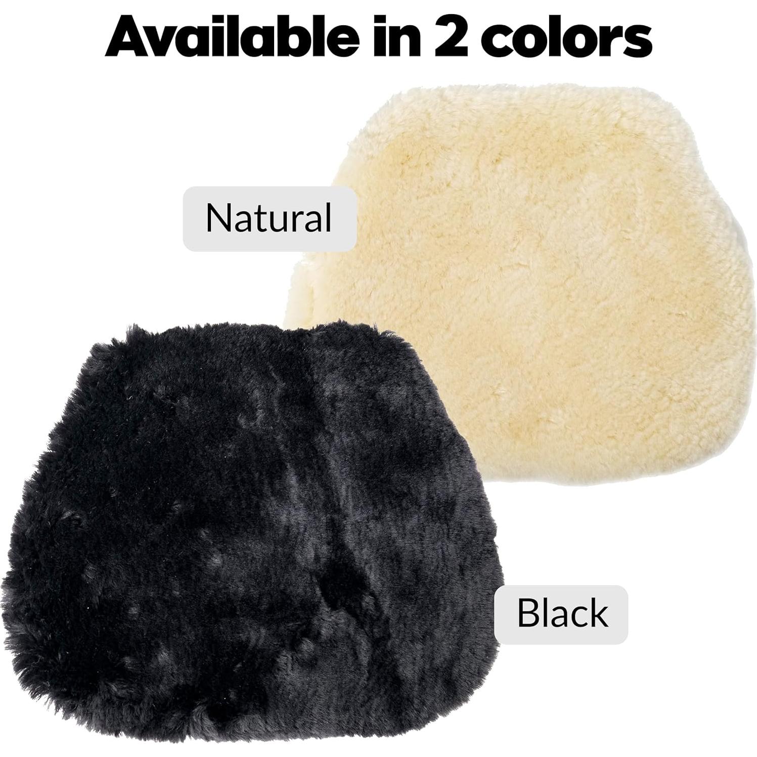 Cojín de Asiento de Motocicleta 100% Piel de Oveja Beige 33x28cm