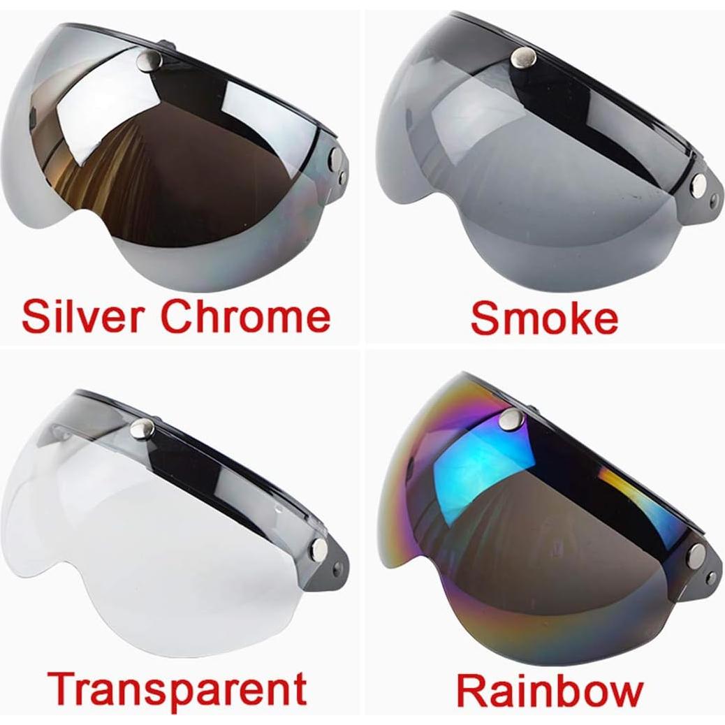 Casco Abierto VCOROS Estilo Piloto Retro Negro Universal