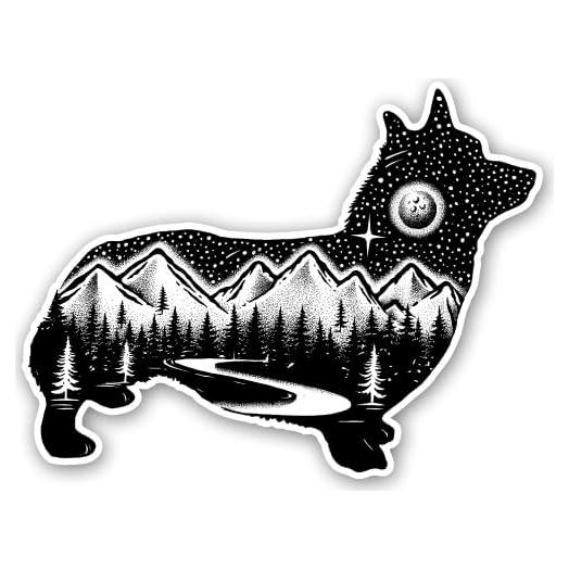 Calcomanía de Corgi Vinyl Designs 12.7x9.9cm Impermeable