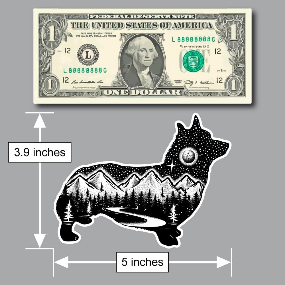 Calcomanía de Corgi Vinyl Designs 12.7x9.9cm Impermeable