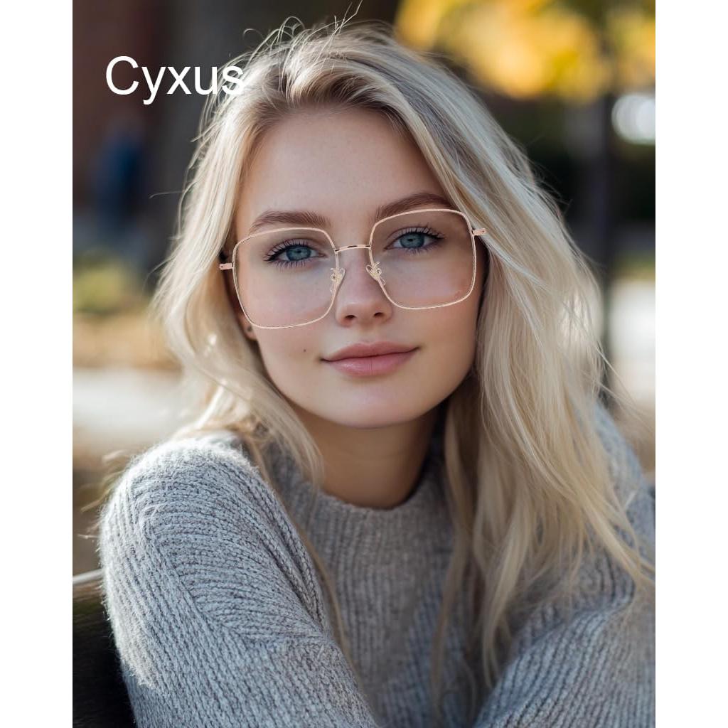 Gafas de Bloqueo de Luz Azul Cyxus Cuadradas Retro Metal