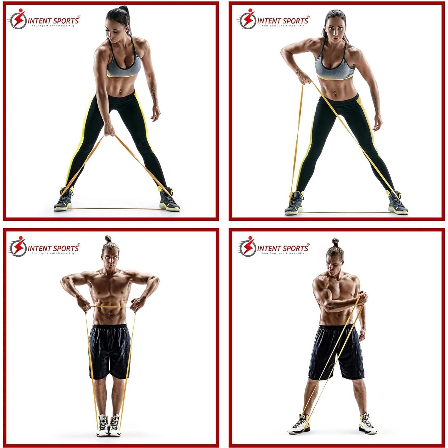 Bandas de Asistencia INTENT SPORTS para Dominadas - Amarillo 5-10 lbs