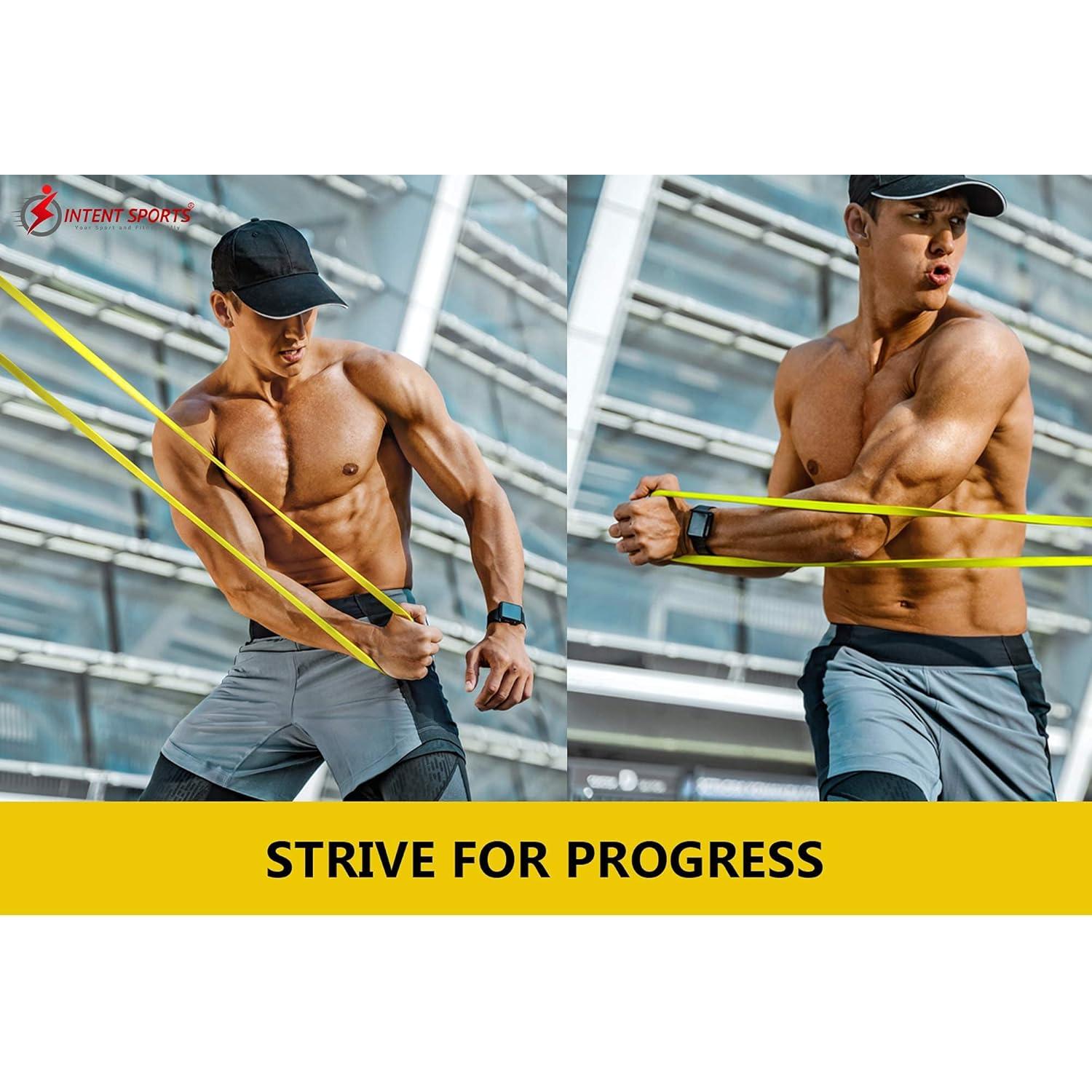 Bandas de Asistencia INTENT SPORTS para Dominadas - Amarillo 5-10 lbs