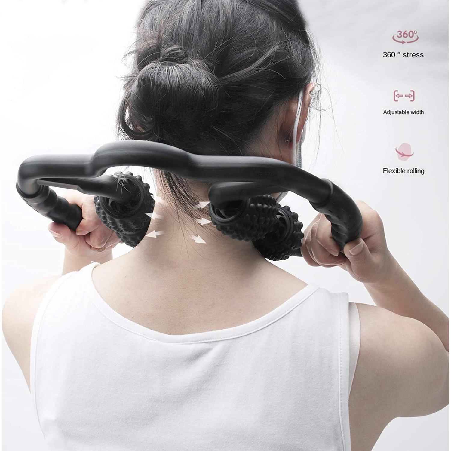 Rodillo de Espuma Masajeador Muscular TOMOO RM2 4 Ruedas 360°