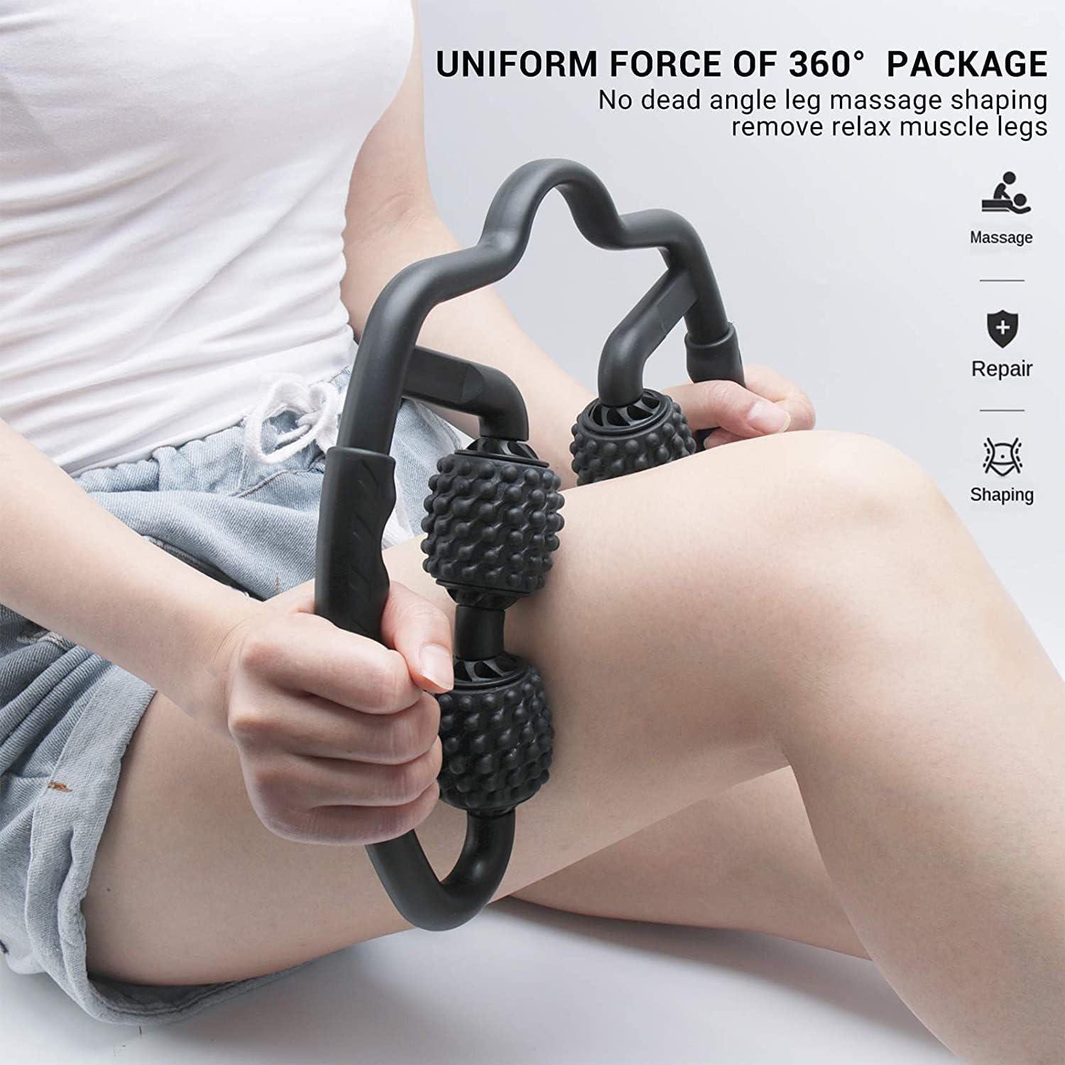 Rodillo de Espuma Masajeador Muscular TOMOO RM2 4 Ruedas 360°