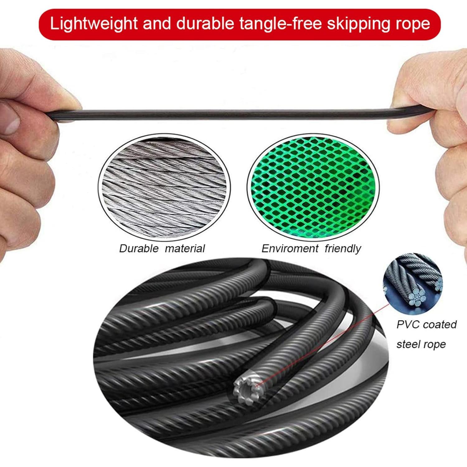 Cuerda de Saltar Redify Ajustable para Fitness 2.79m