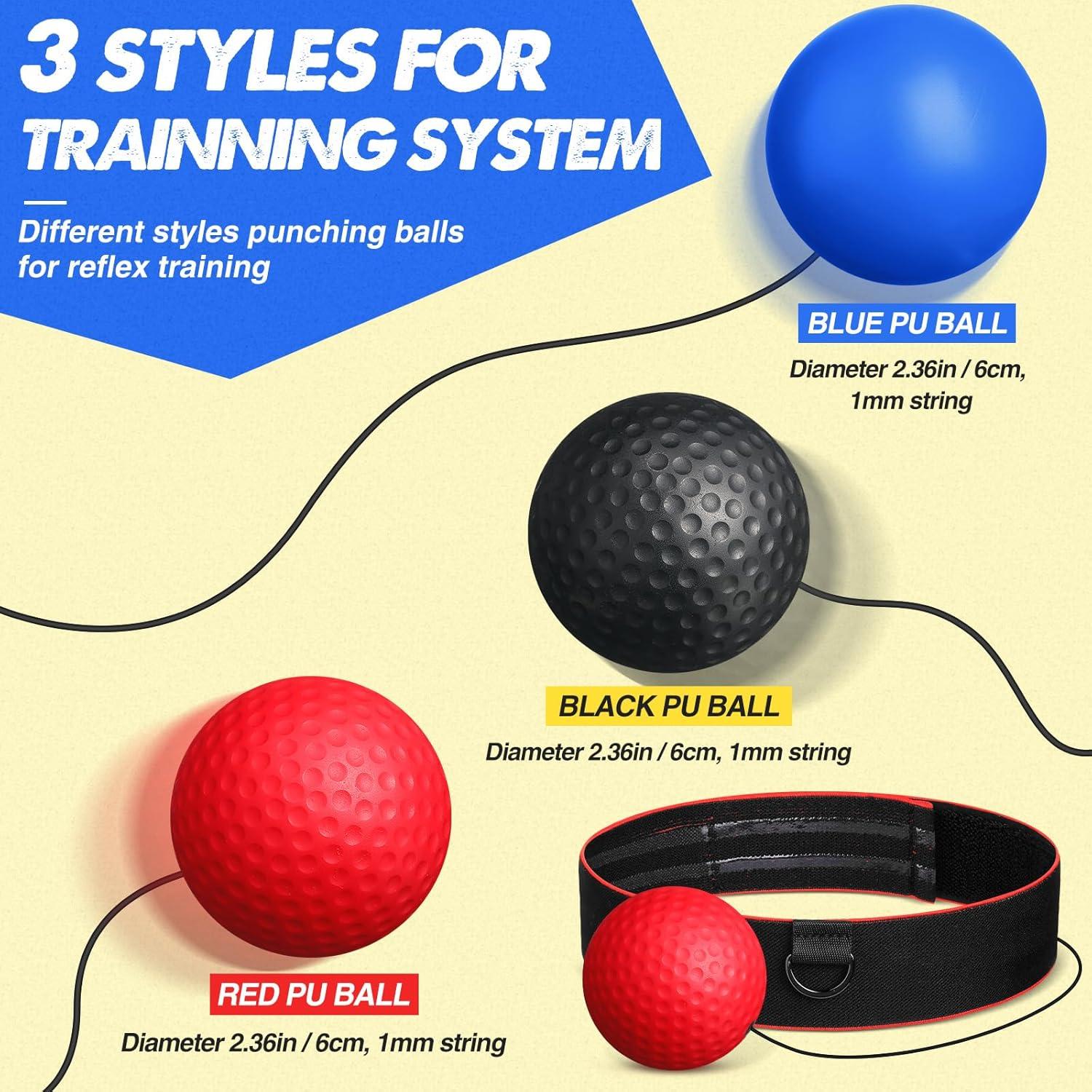 Juego de Boxeo WinnerWhy SHQ3095 con 3 Pelotas y Guantes