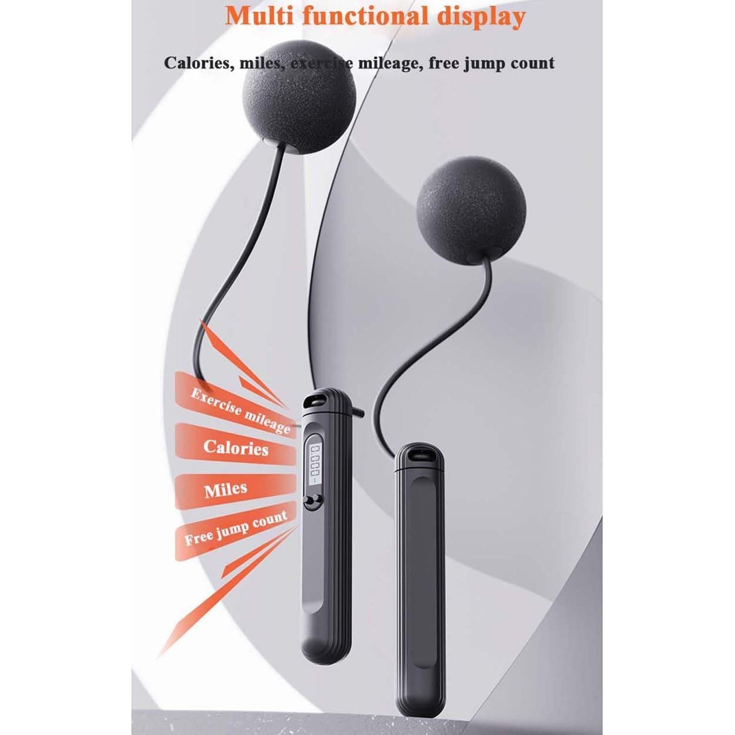 Cuerda de Salto Inalámbrica BAOKAGD con Contador Digital Ajustable