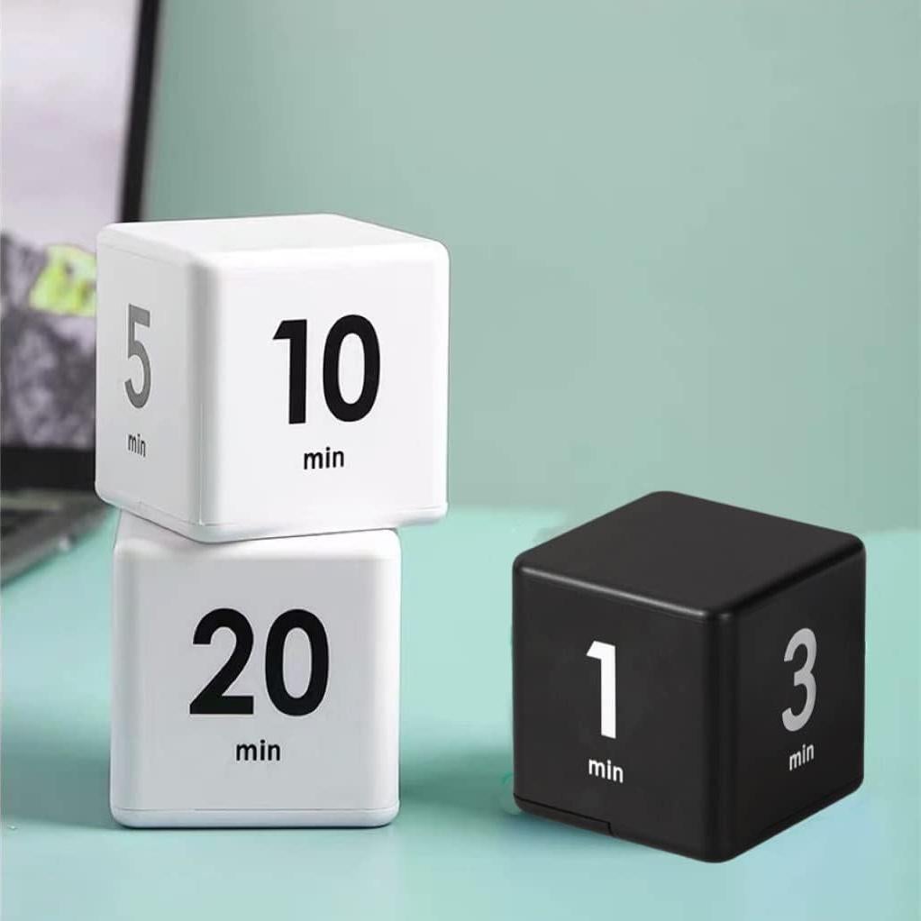 Temporizador Cubo Feilifan Negro 1-3-5-10 Minutos