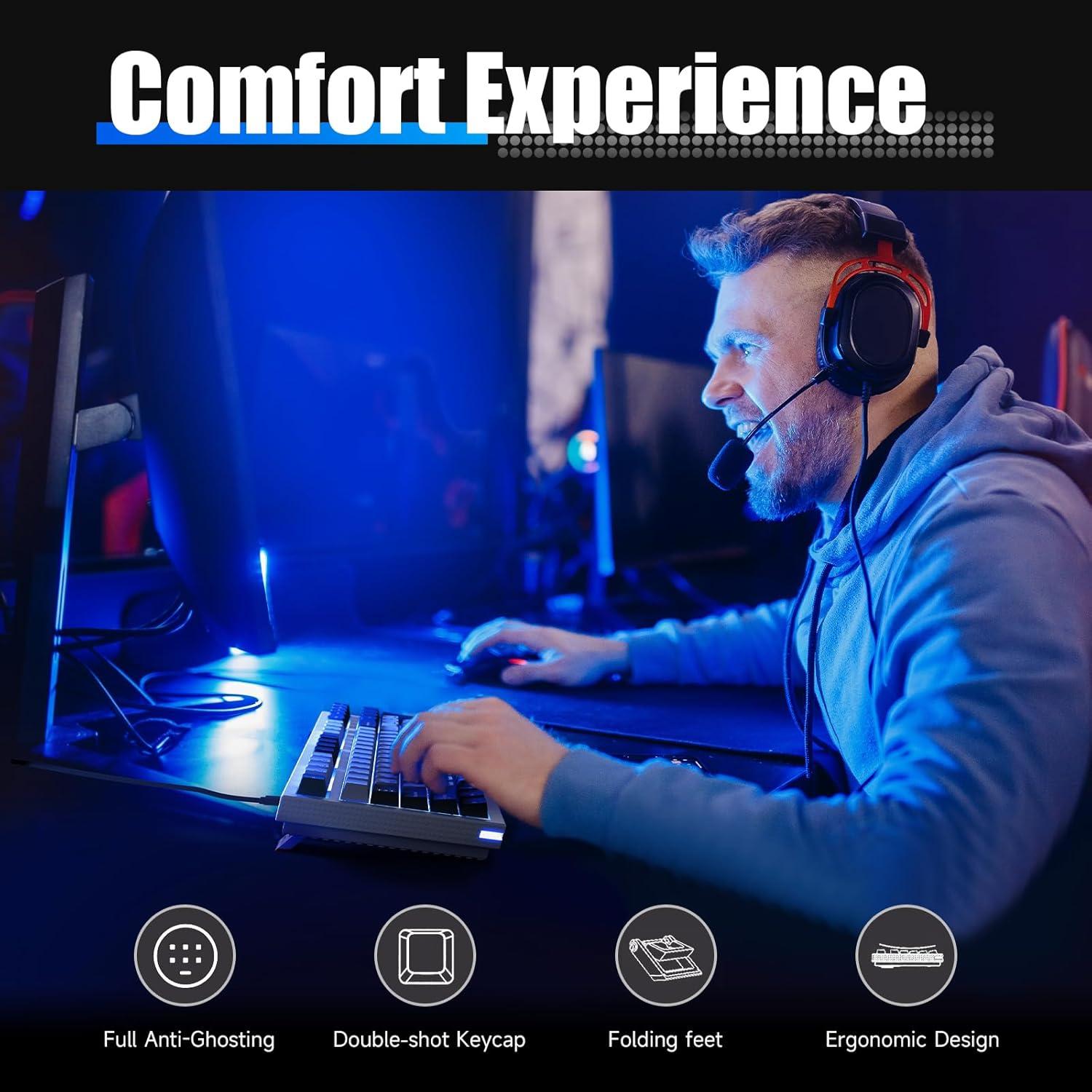 Teclado Mecánico KEMOVE K98SE 98 Teclas Retroiluminado LED