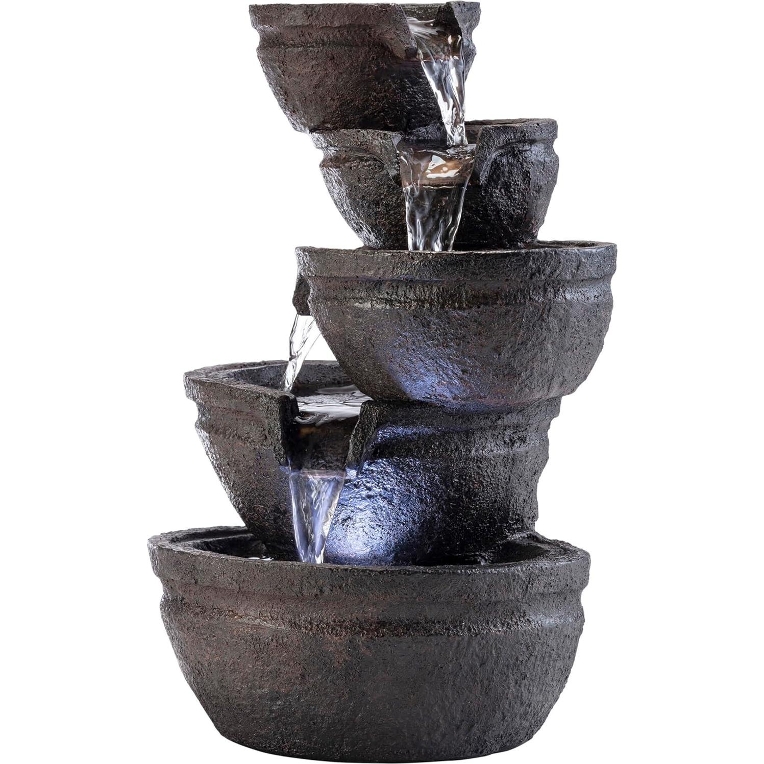 Fuente de Agua en Niveles 33 cm Alpine WIN1138 con LED