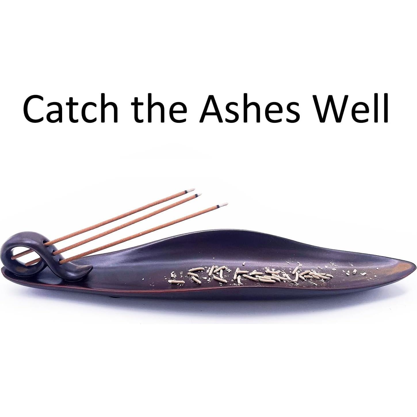 Soporte para Incienso YIENENG Lightboat 23 cm Cerámica Marrón