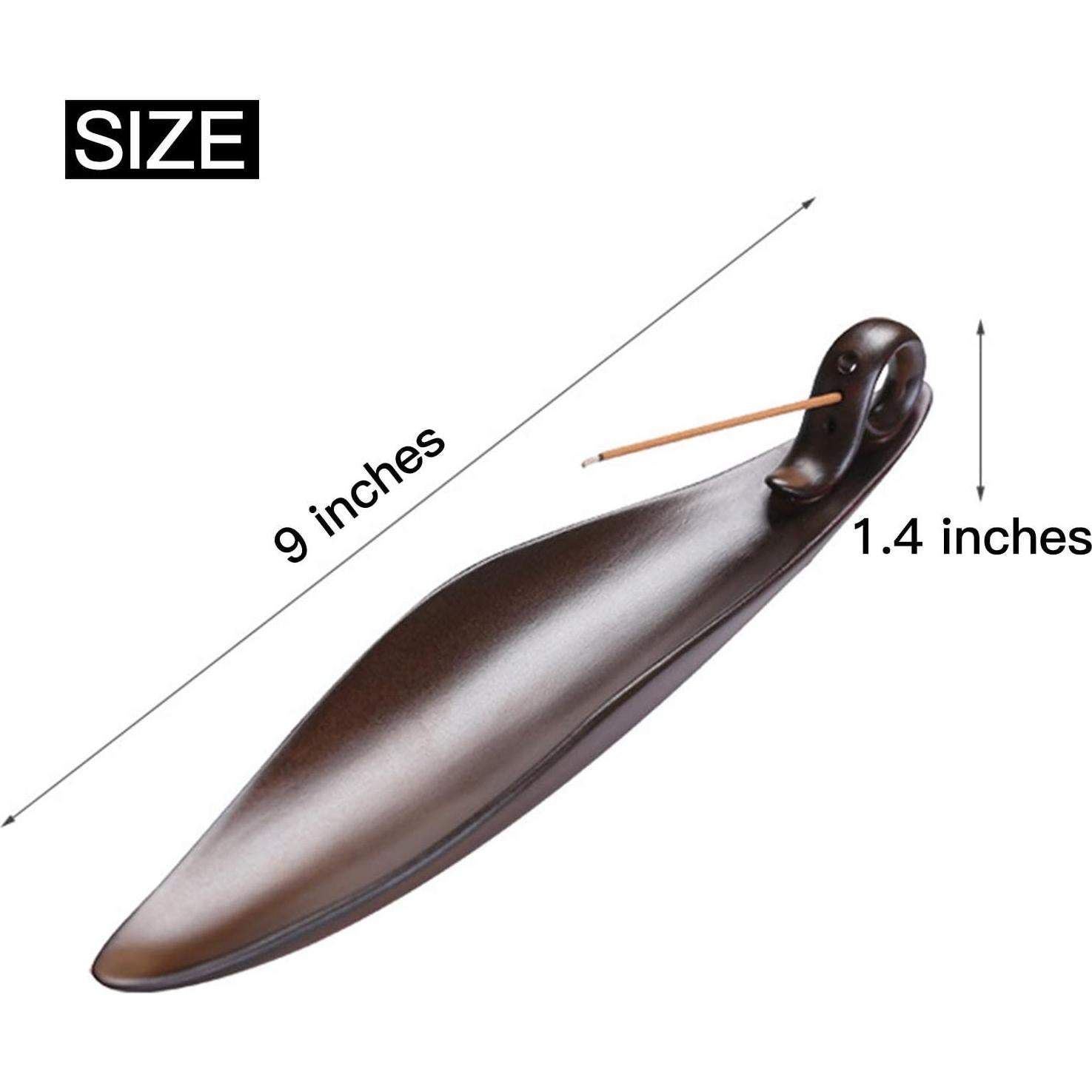 Soporte para Incienso YIENENG Lightboat 23 cm Cerámica Marrón