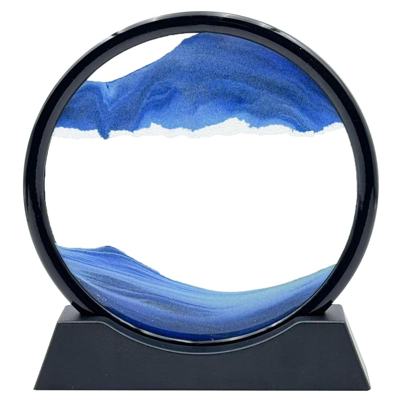Arte de Arena en Movimiento AzureLeap 18 cm Azul Decoración