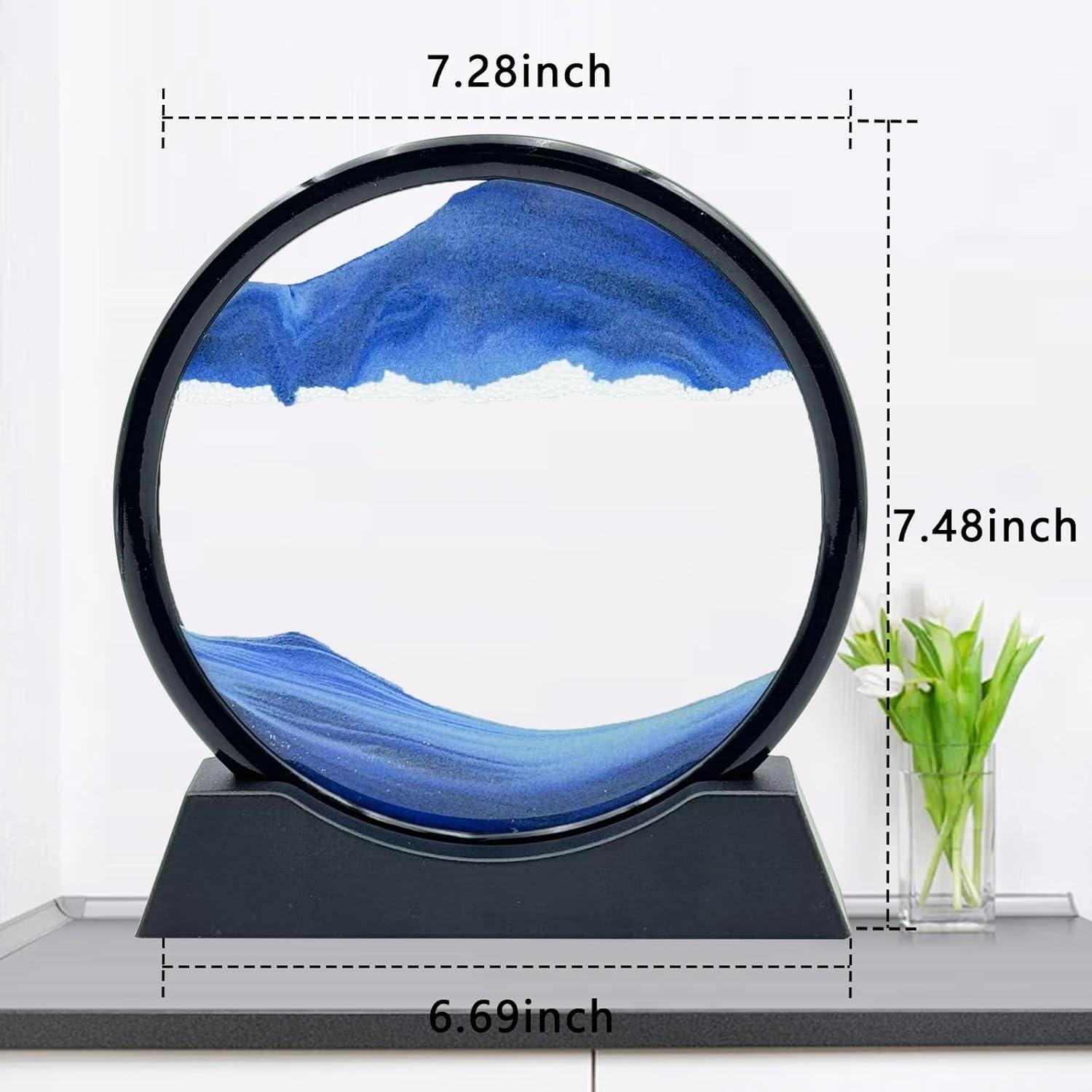 Arte de Arena en Movimiento AzureLeap 18 cm Azul Decoración