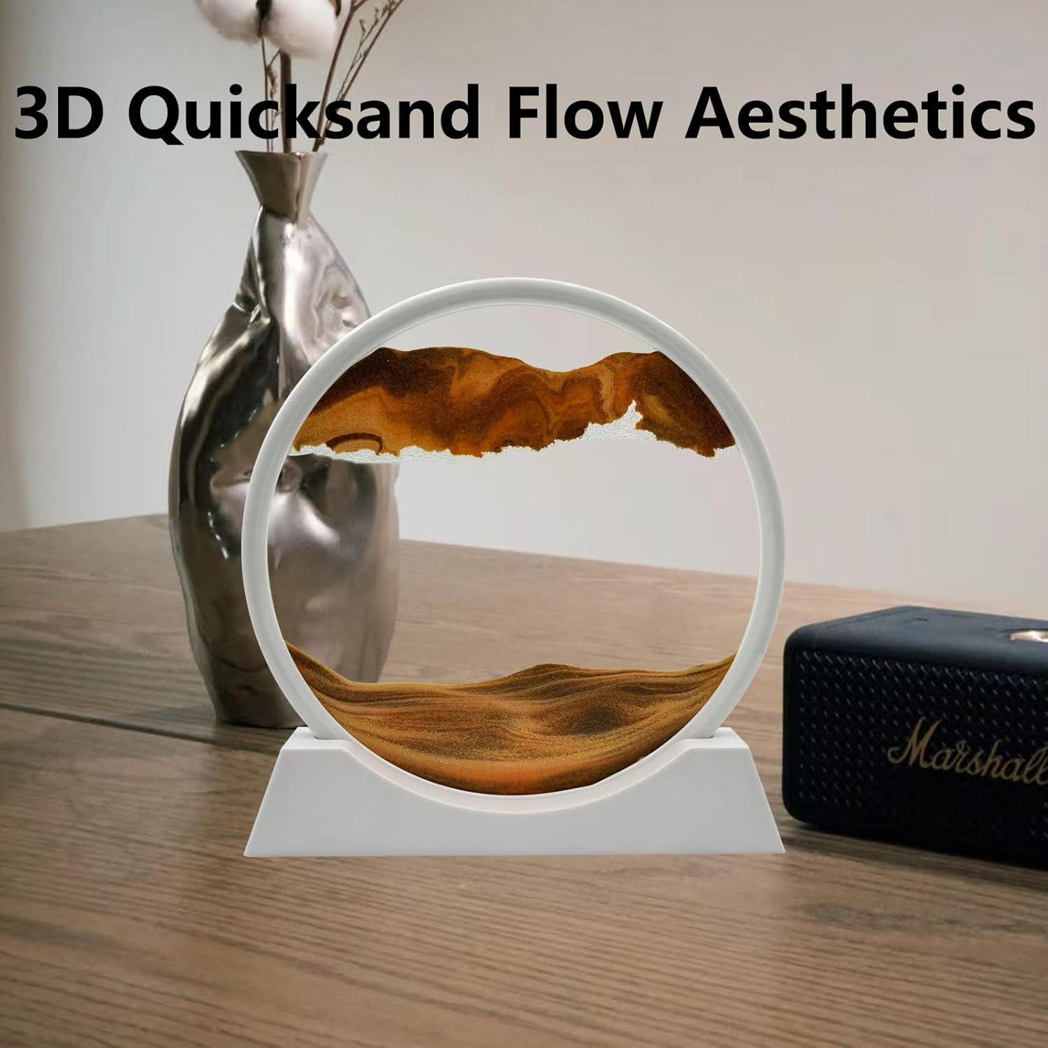 Arte de Arena Dinámico 3D AzureLeap 30.48 cm Amarillo