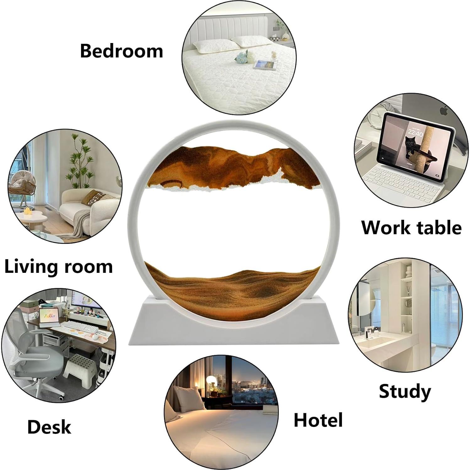 Arte de Arena Dinámico 30.48 cm Amarillo AzureLeap Decoración