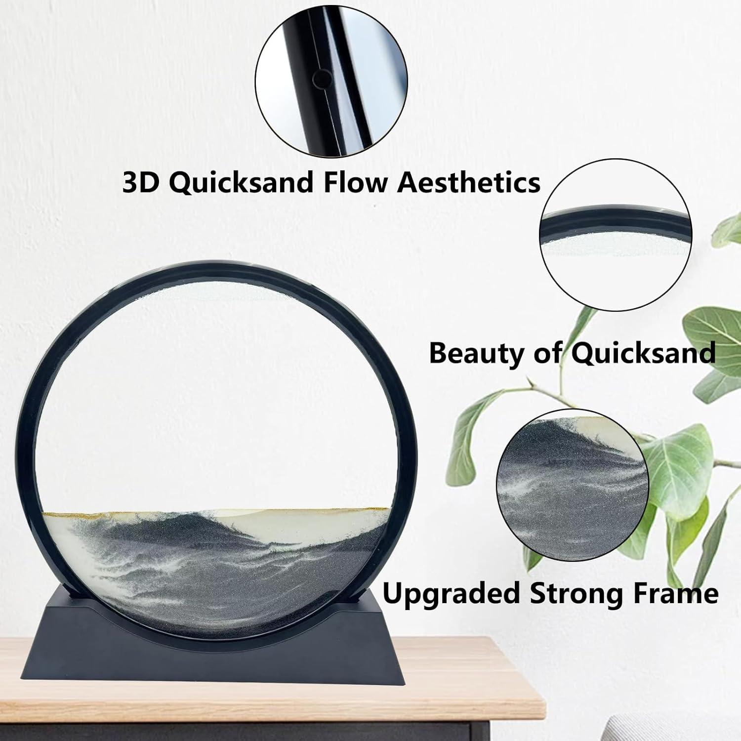 Arte de Arena en Movimiento AzureLeap 30.48 cm Negro