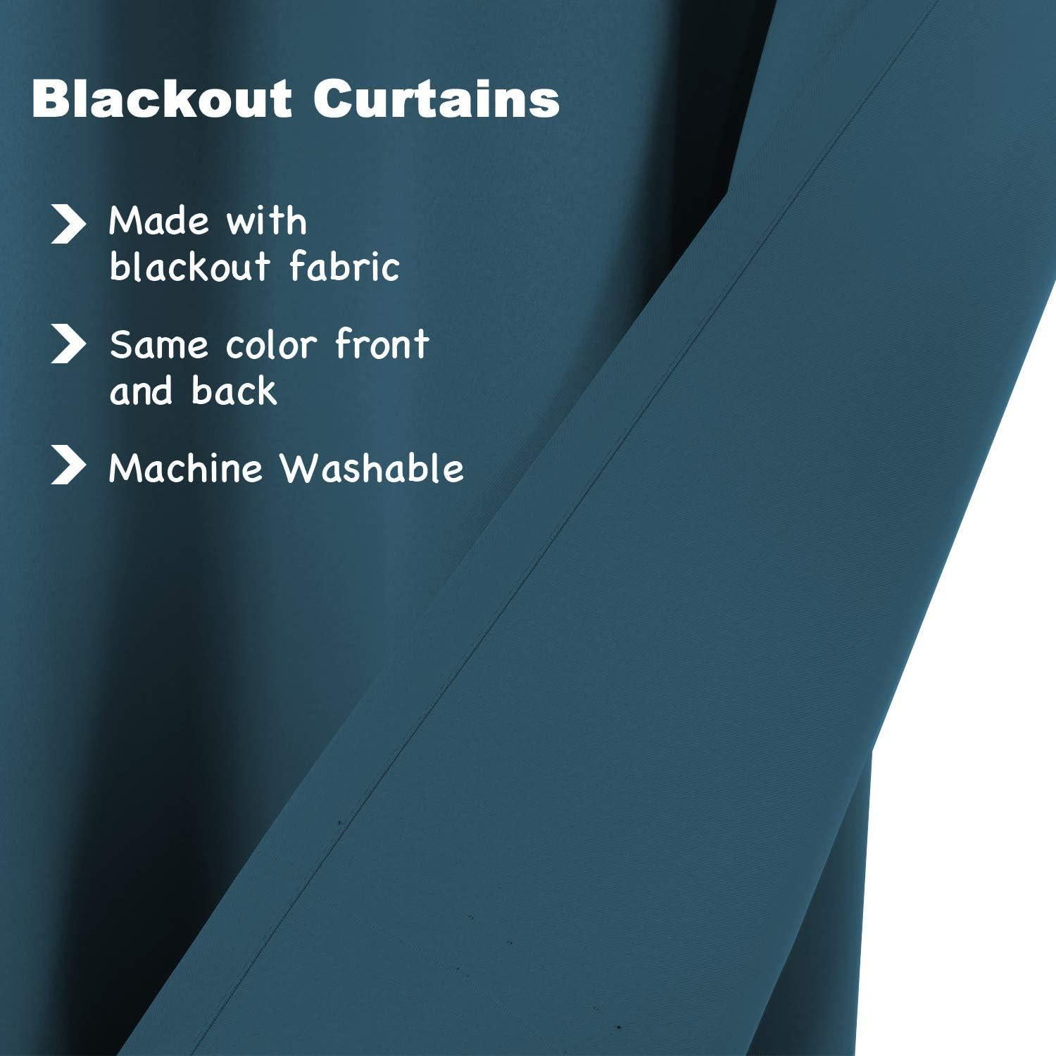 Cortinas Blackout Turquoize 2 Paneles 52x63 cm Teal Oscuro
