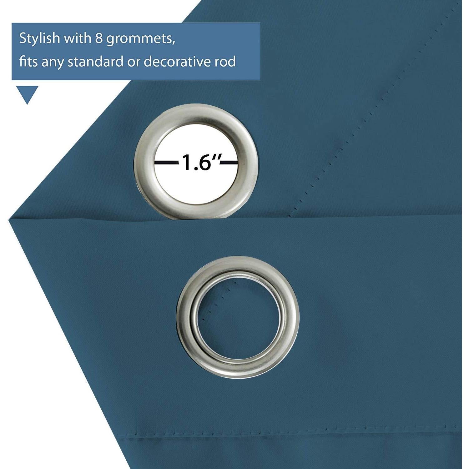 Cortinas Blackout Turquoize 2 Paneles 52x63 cm Teal Oscuro