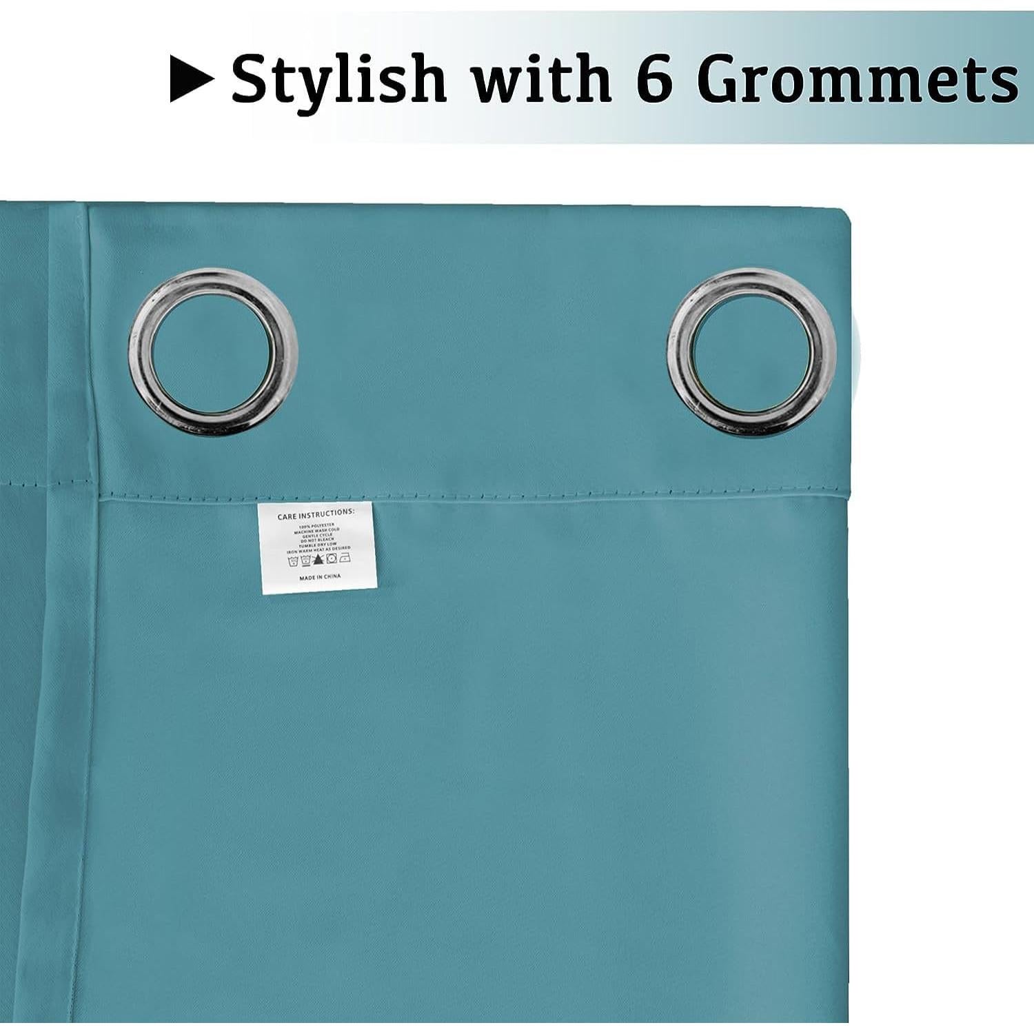 Cortinas Blackout Turquoize Aqua 2 Paneles 106x213 cm