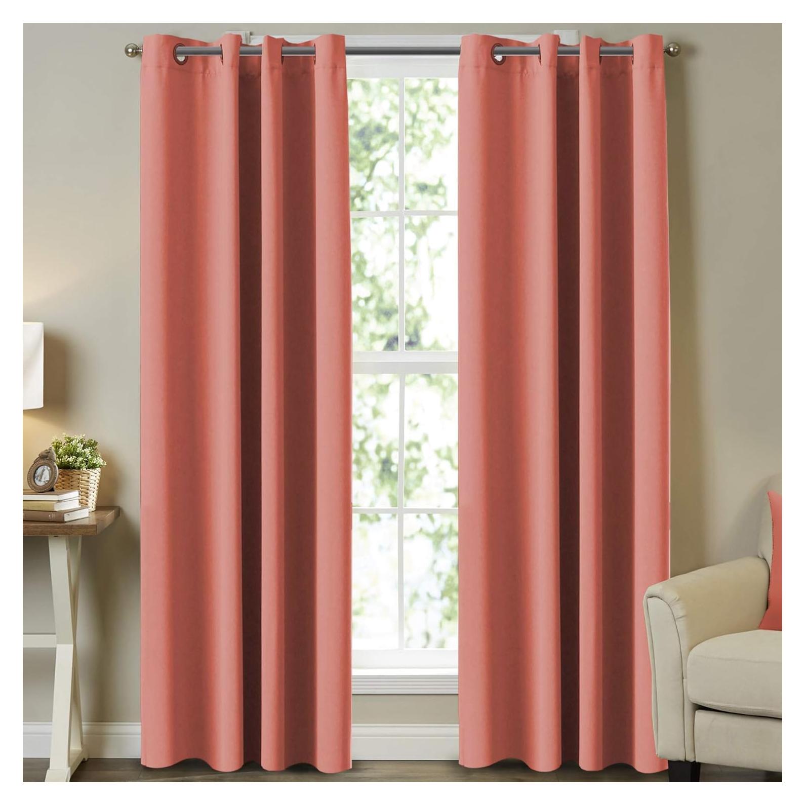 Cortinas Blackout Turquoize Coral 2 Paneles 132x213 cm