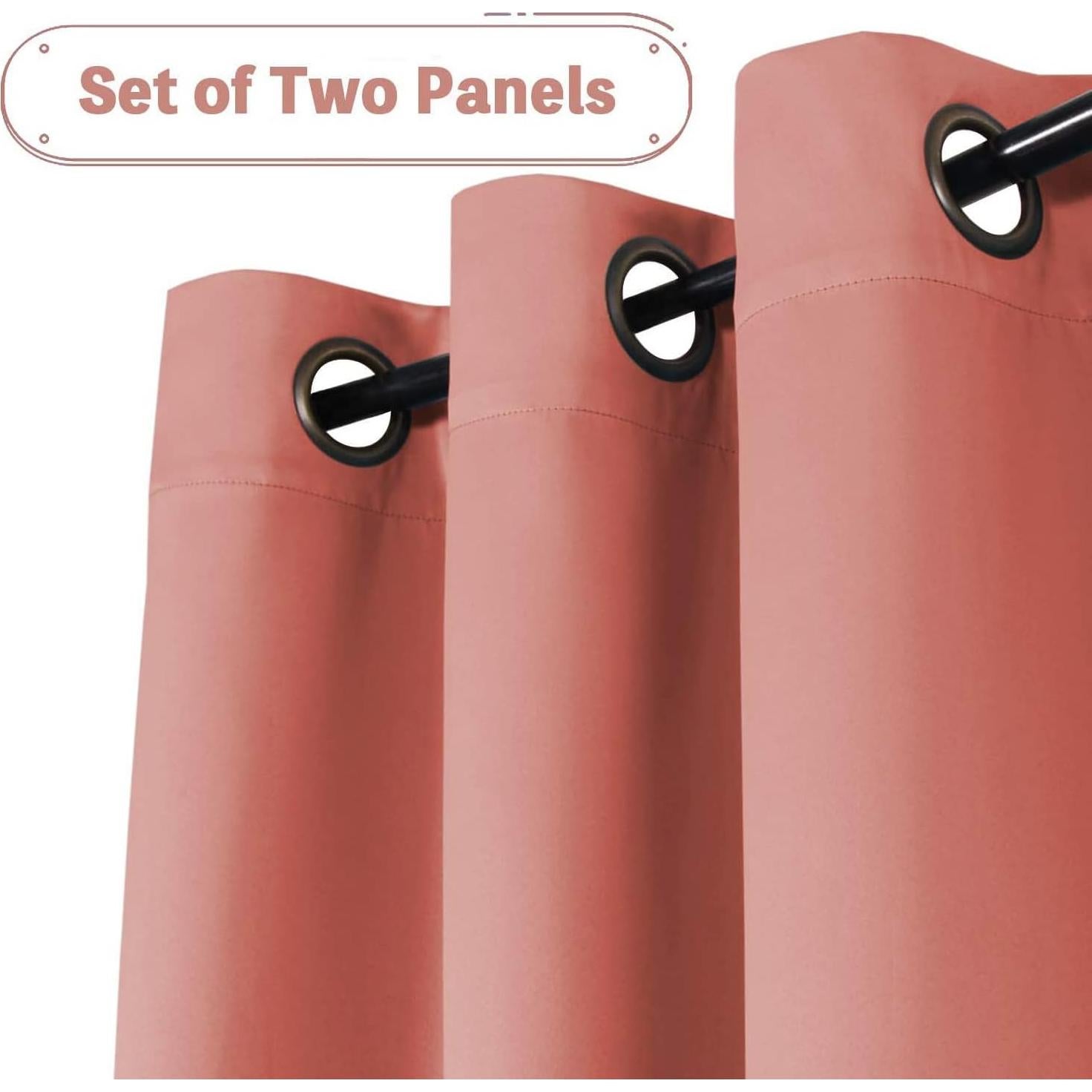 Cortinas Blackout Turquoize Coral 2 Paneles 132x213 cm