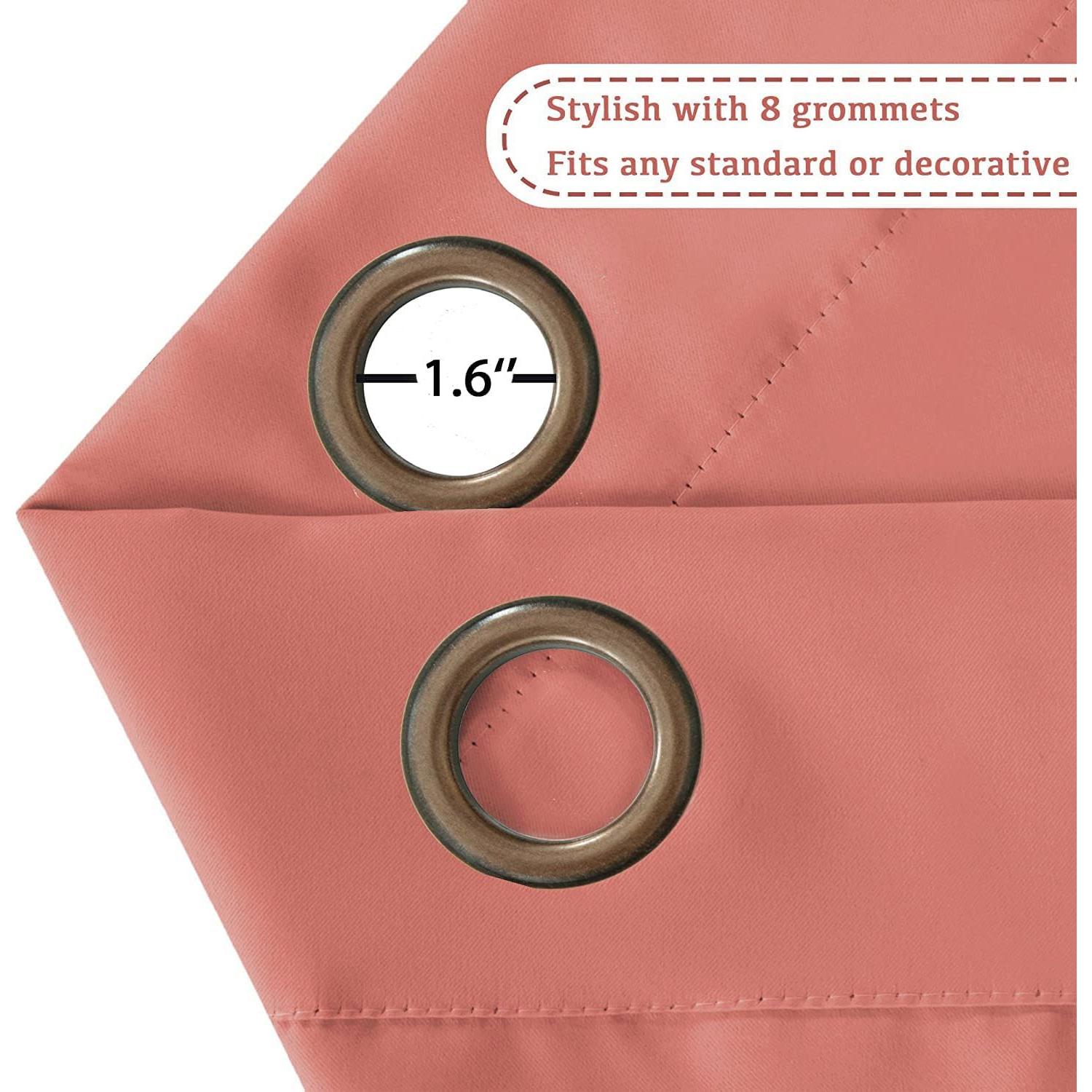 Cortinas Blackout Turquoize Coral 2 Paneles 132x213 cm