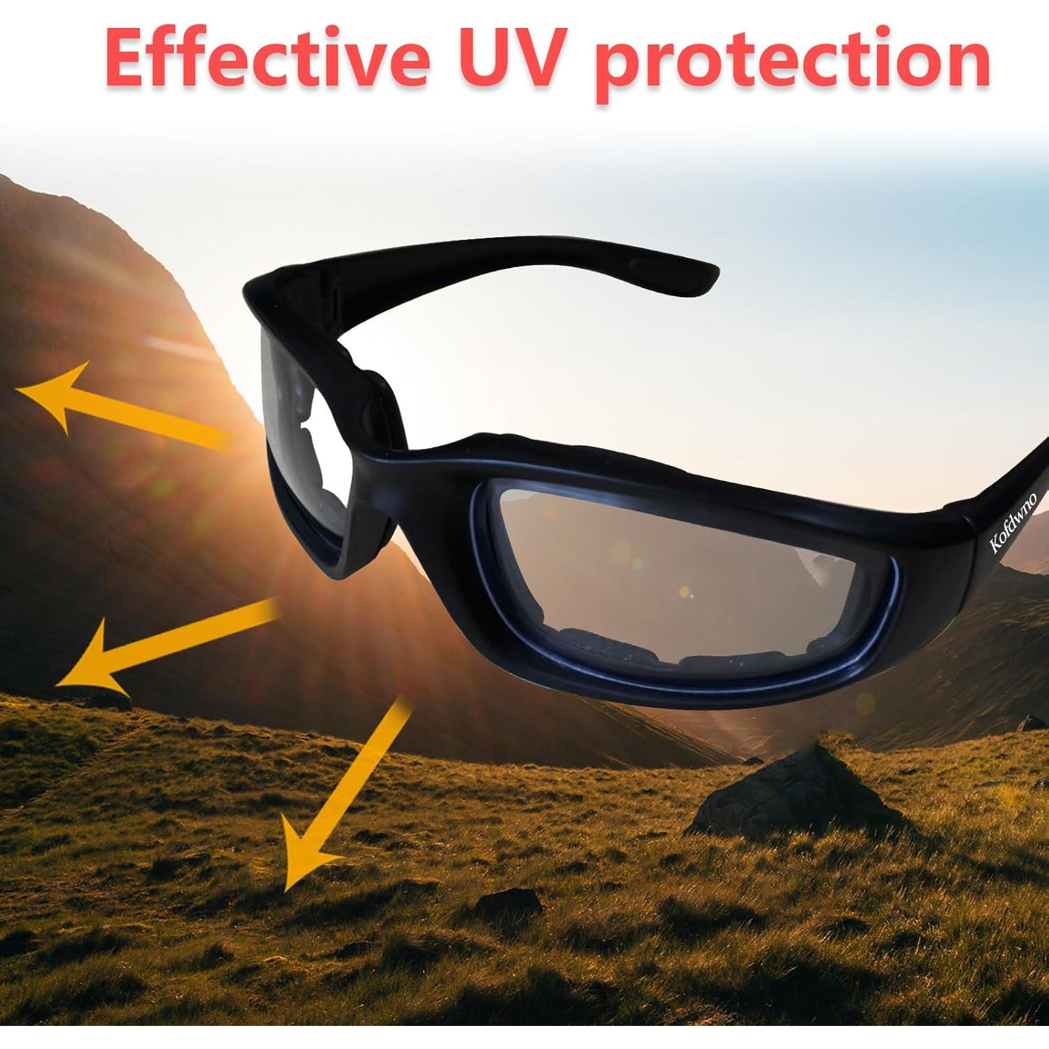 Gafas de Motocicleta UV Antiviento 3 Pares Claras