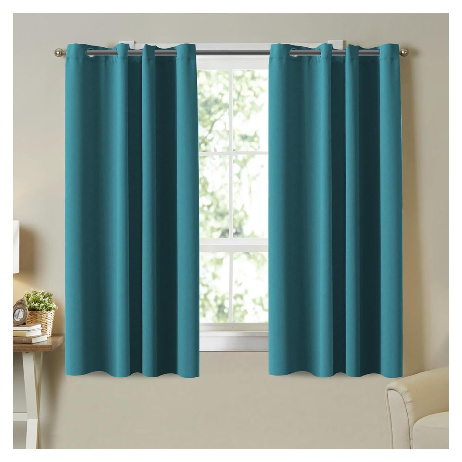 Cortinas Turquoize Teal Blackout 2 Paneles 132x160 cm