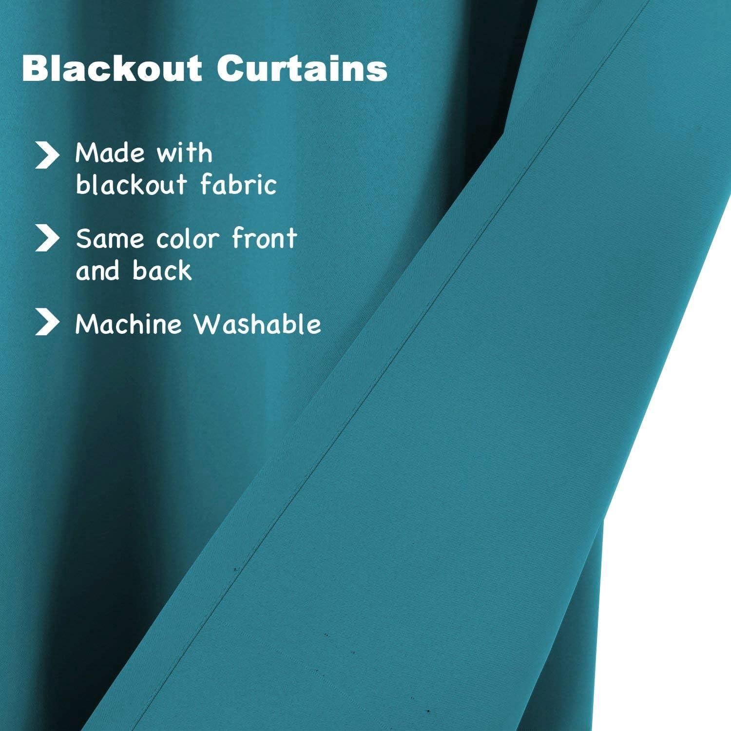 Cortinas Turquoize Teal Blackout 2 Paneles 132x160 cm