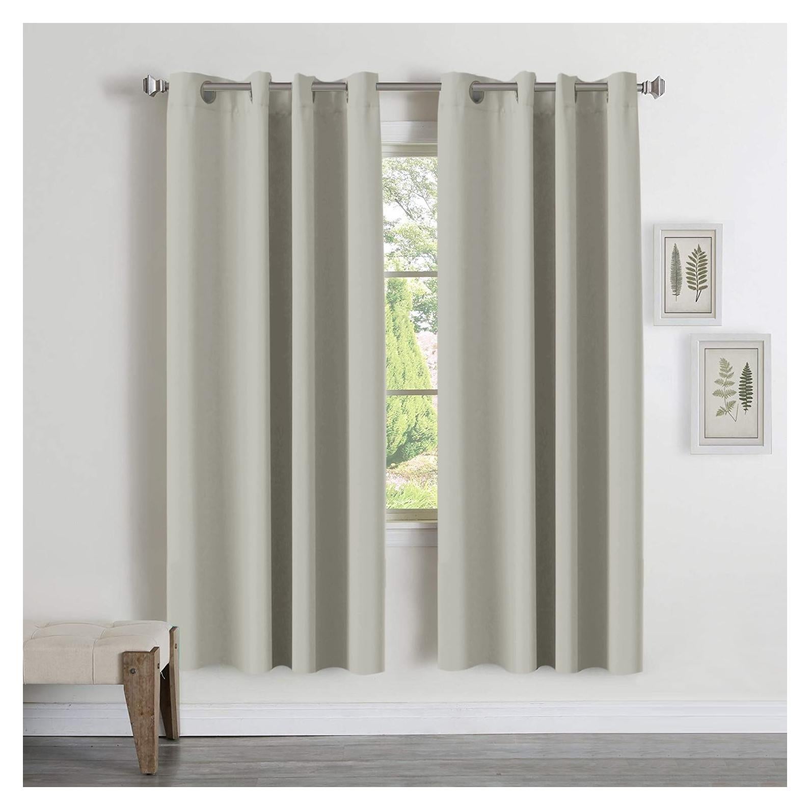 Cortinas Opacas Turquoize 2 Paneles 132x183 cm Roble Pálido