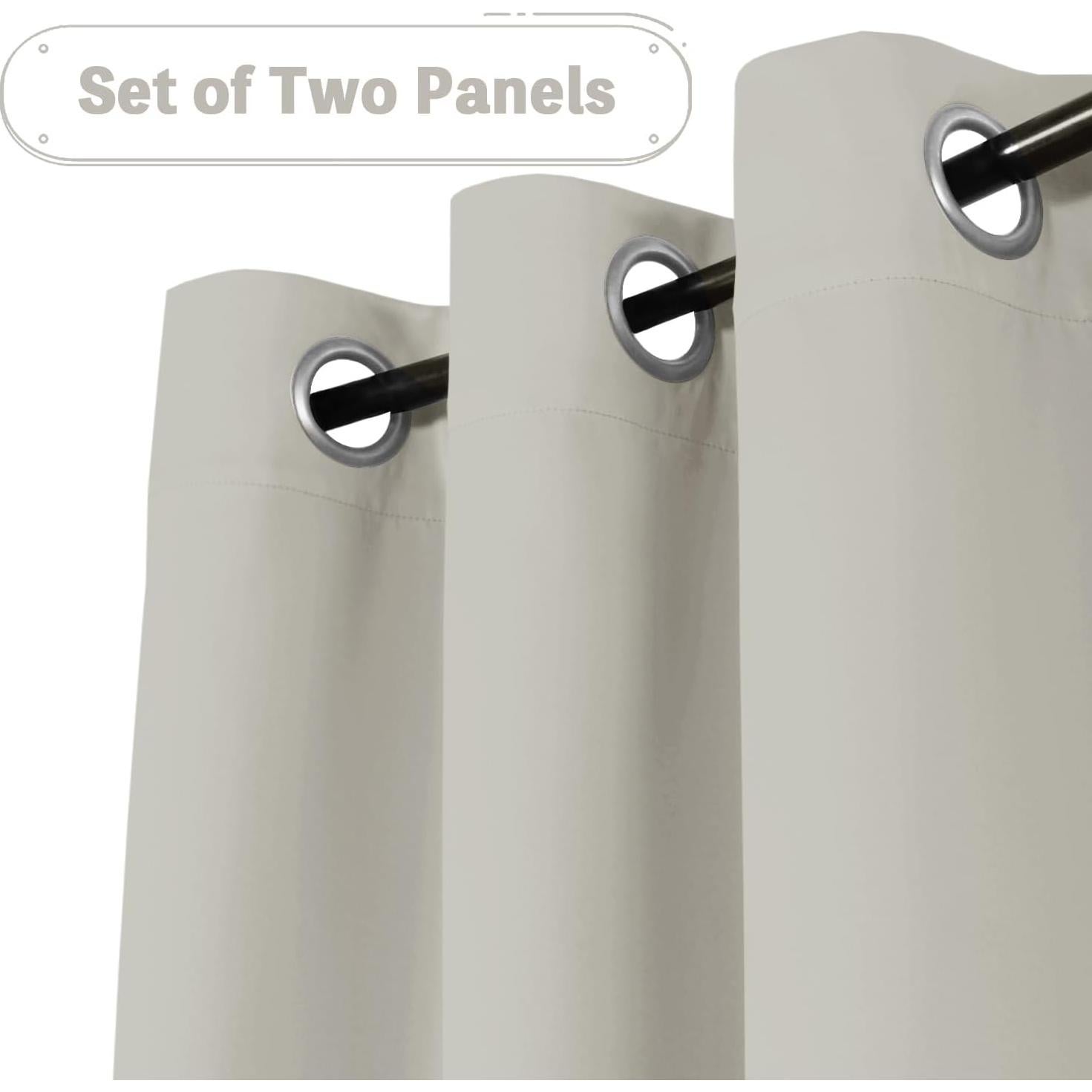 Cortinas Opacas Turquoize 2 Paneles 132x183 cm Roble Pálido