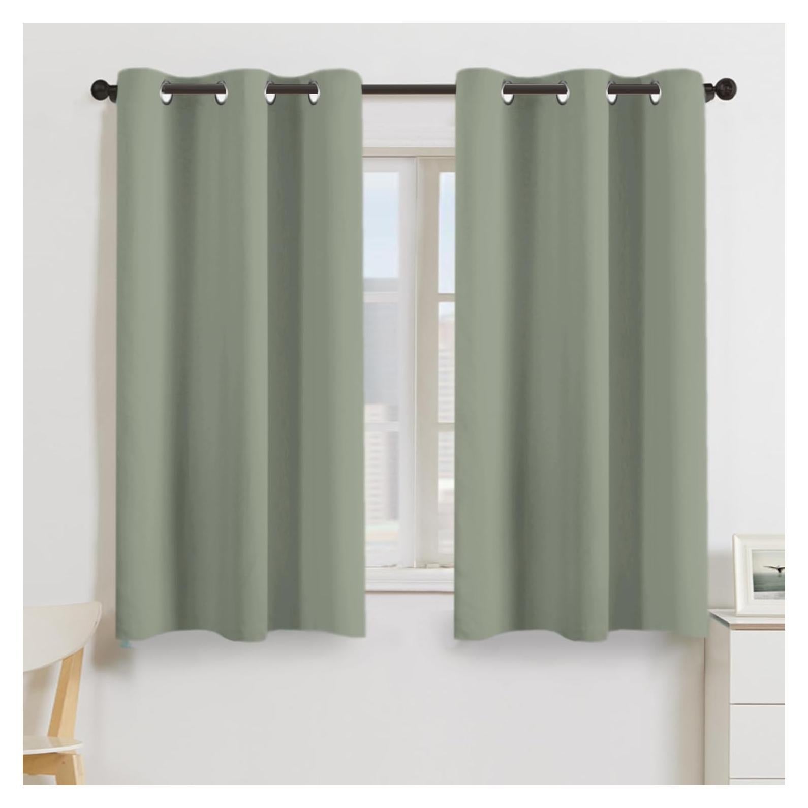 Cortinas Blackout Turquoize 2 Paneles 42x54 cm Hierba Marina