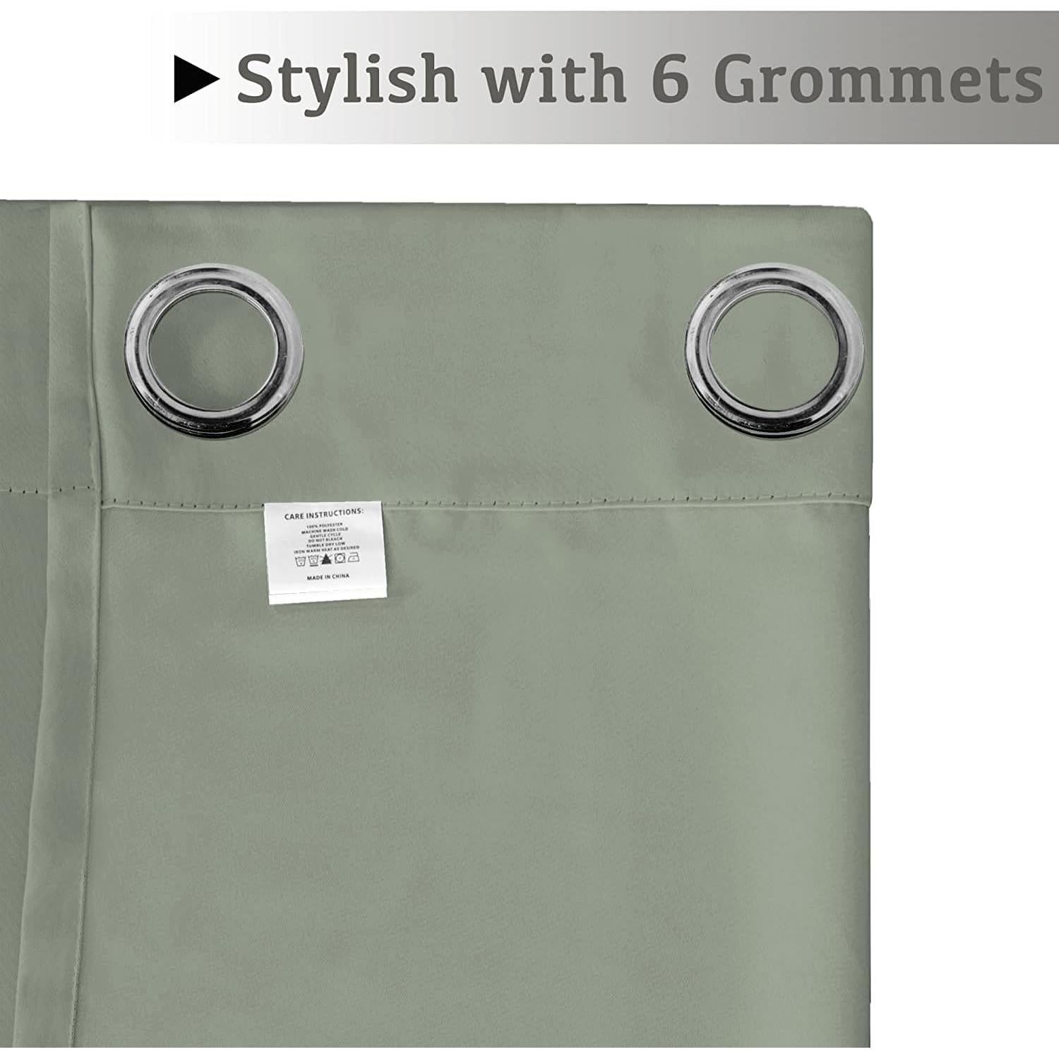 Cortinas Blackout Turquoize 2 Paneles 42x54 cm Hierba Marina