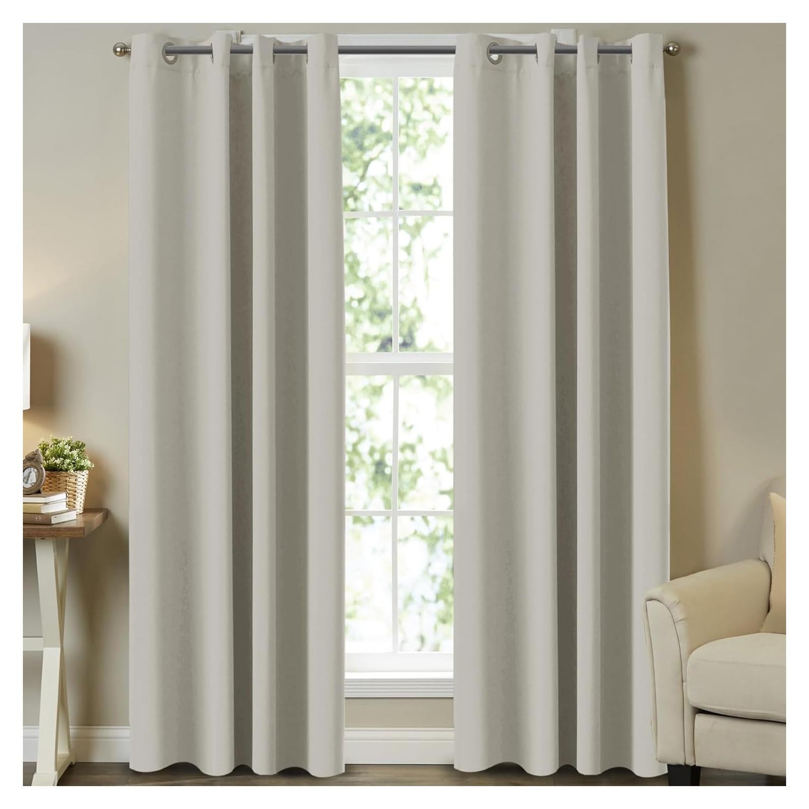 Cortinas Blackout Turquoize 2 Paneles 52x84 cm Roble Pálido