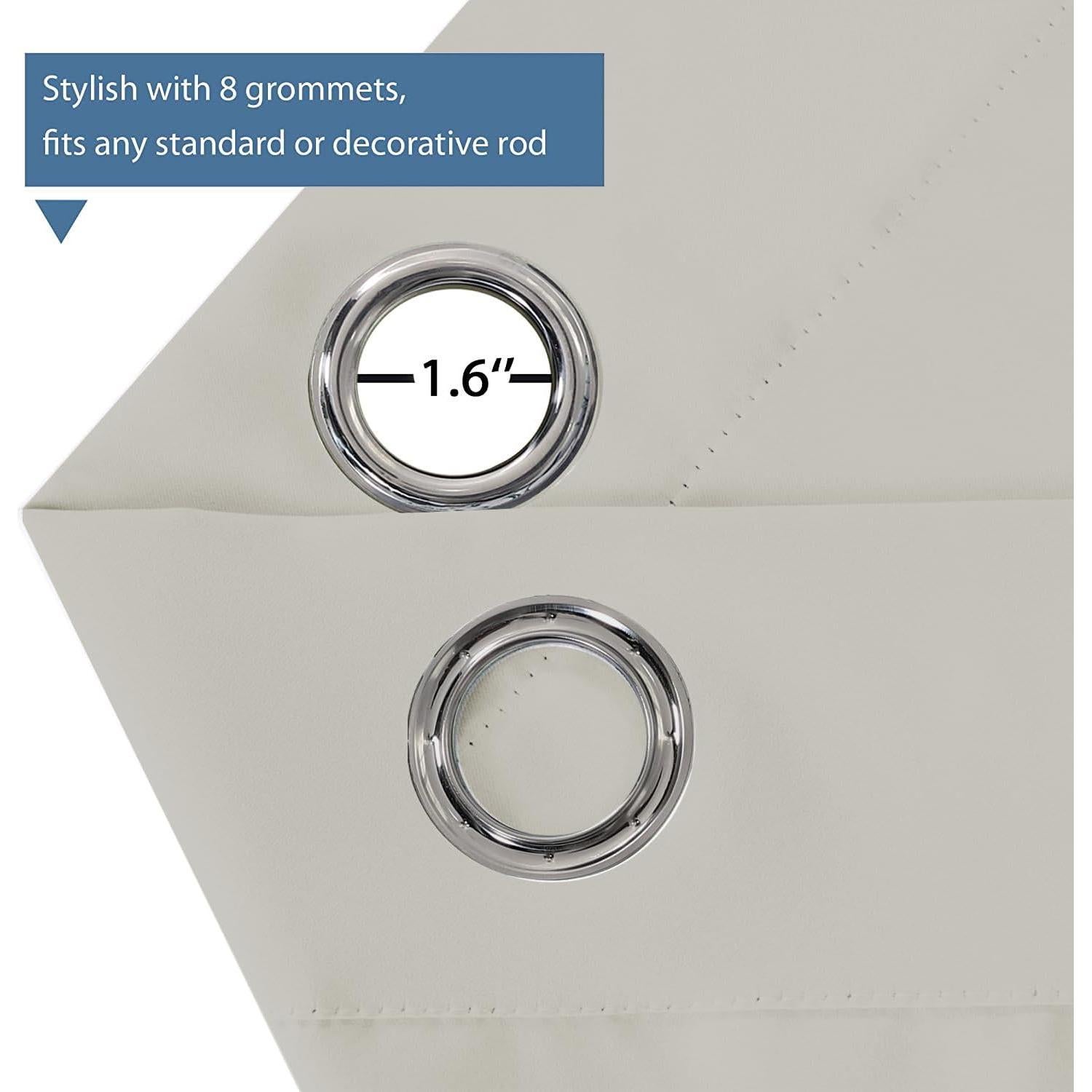 Cortinas Blackout Turquoize 2 Paneles 52x84 cm Roble Pálido