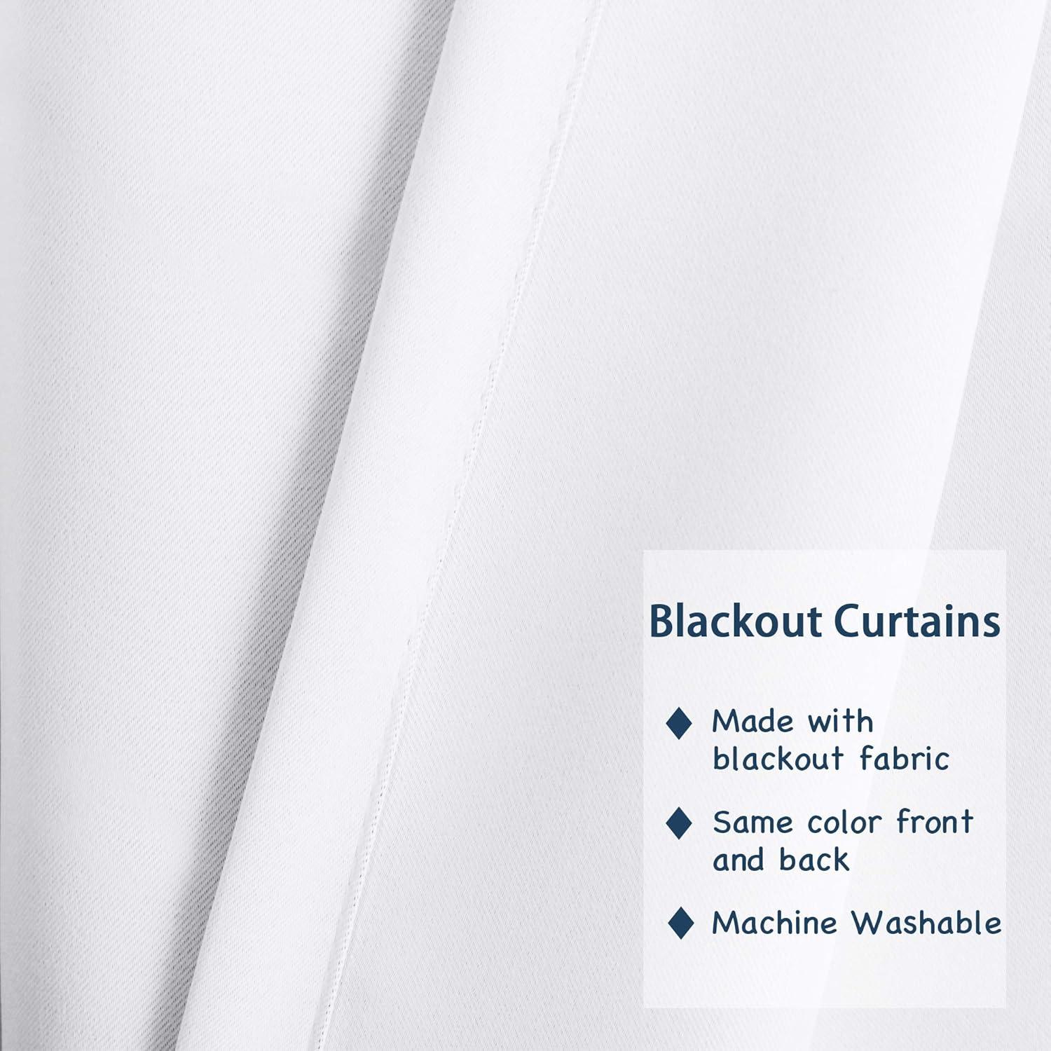 Cortinas Opacas Turquoize 2 Paneles 132x213 cm Blancas