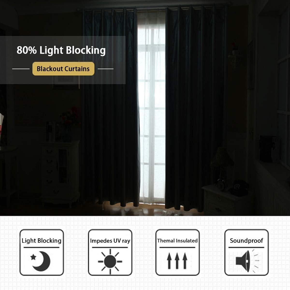 Cortinas Opacas Turquoize 2 Paneles 132x213 cm Blancas